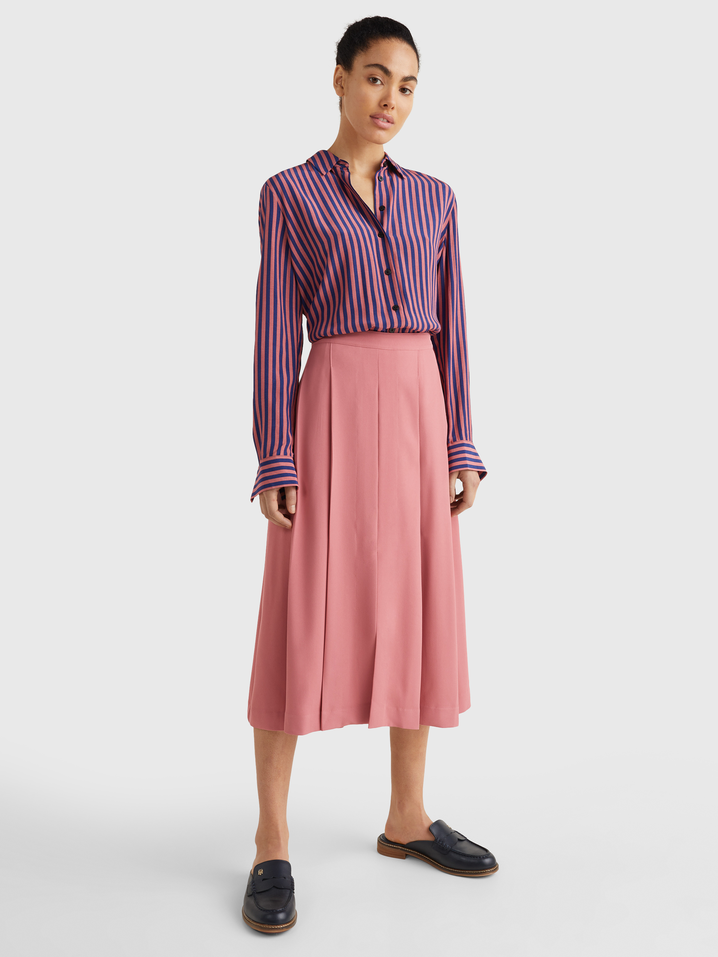 gingham midi skirts