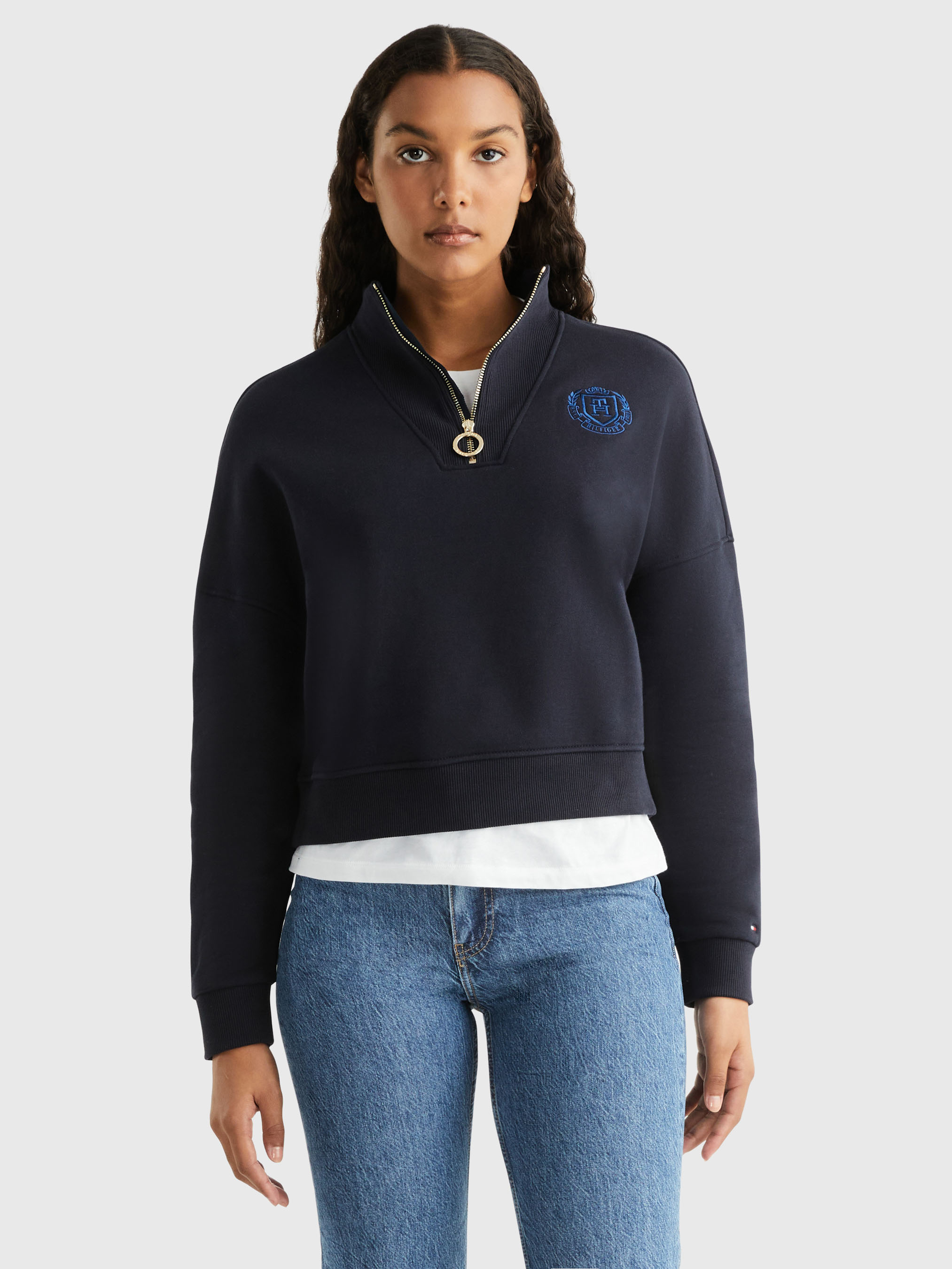 Half zip best sale sweatshirt tommy hilfiger