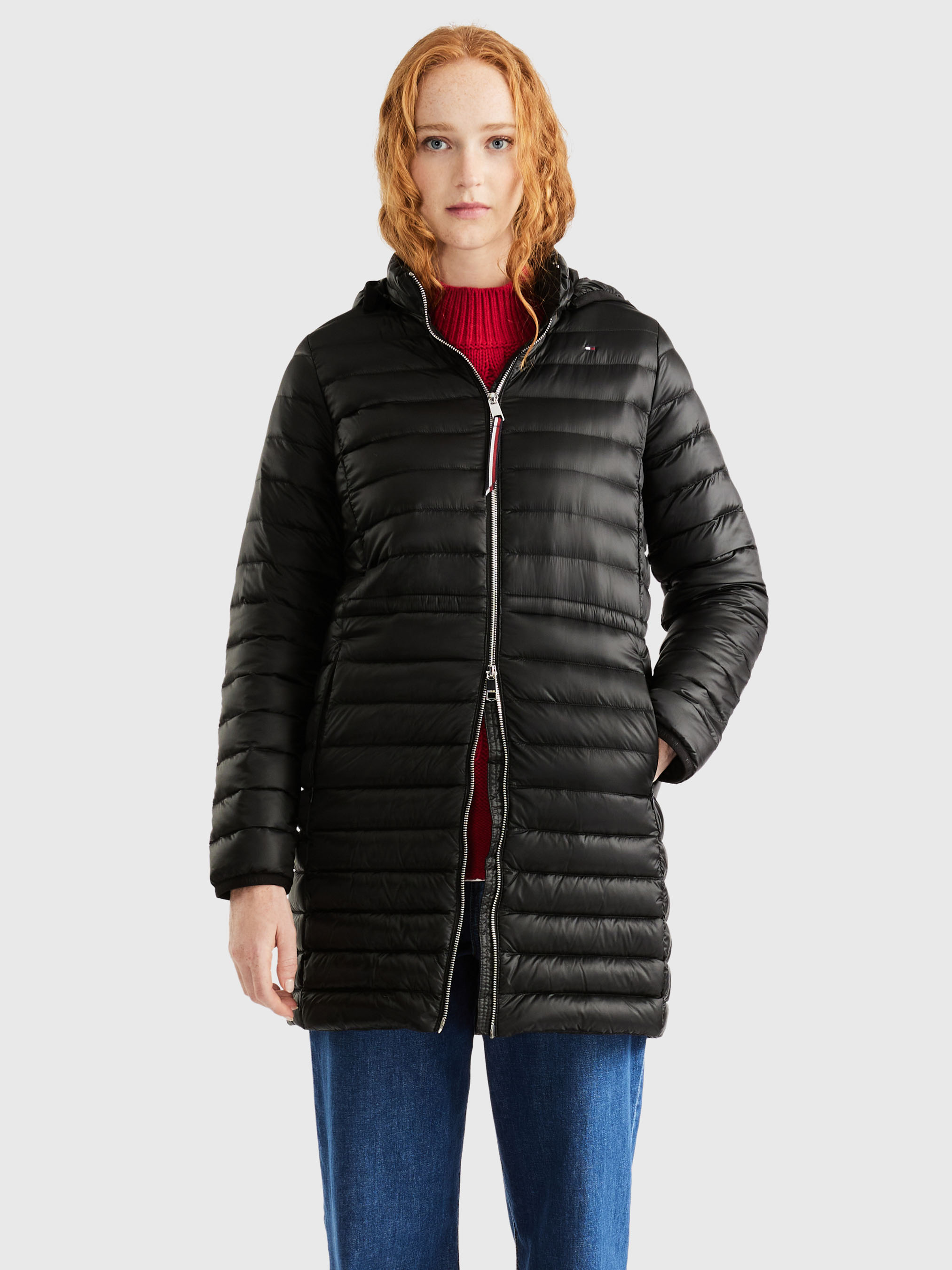 Quilted cheap down coat