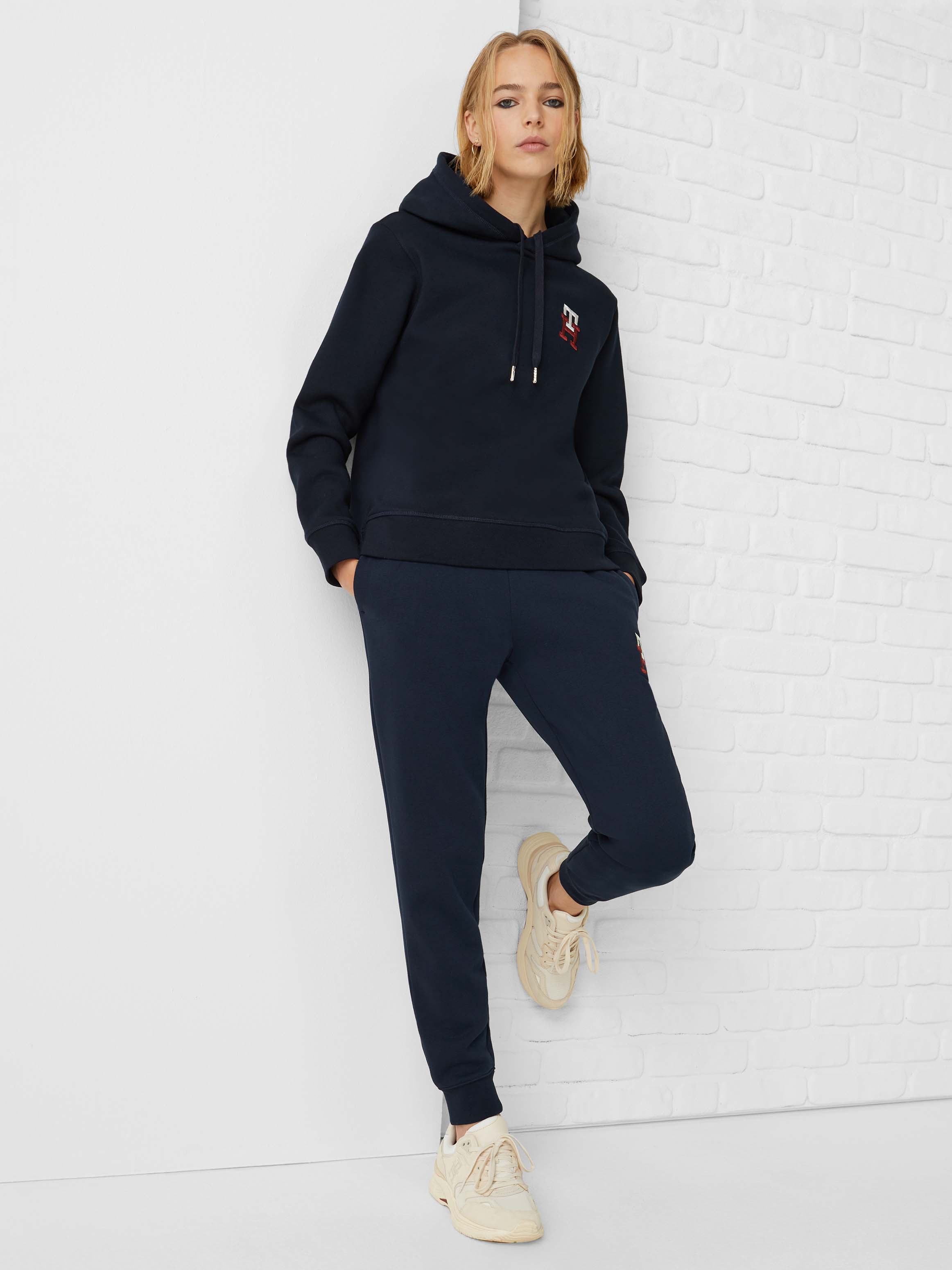 TH Monogram Embroidery Flex Fleece Hoodie | Sweatshirts u0026 Hoodies | Tommy  Hilfiger