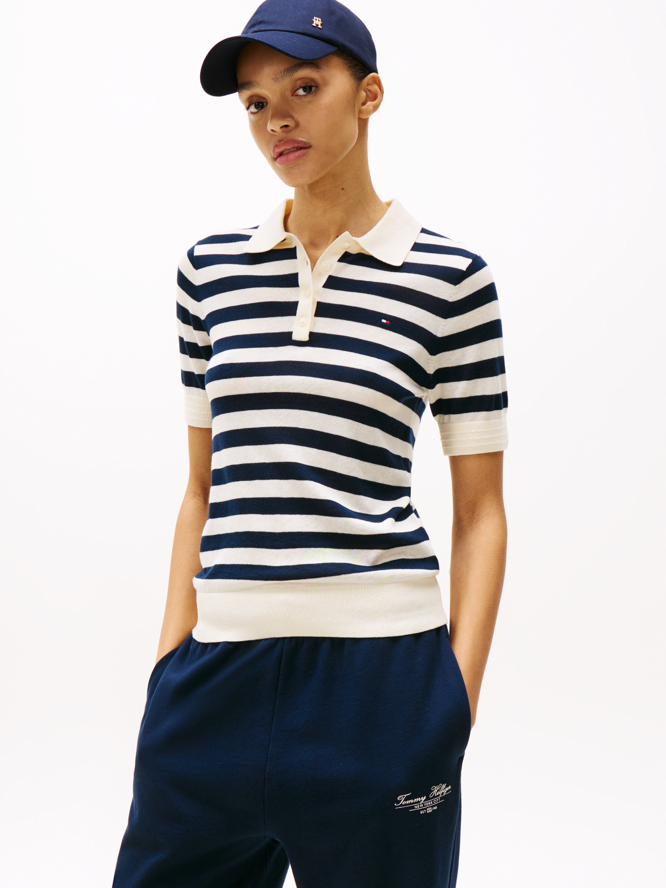 Slim Fit Gold-Tone Button Polo Shirt | Polo Shirts | Tommy