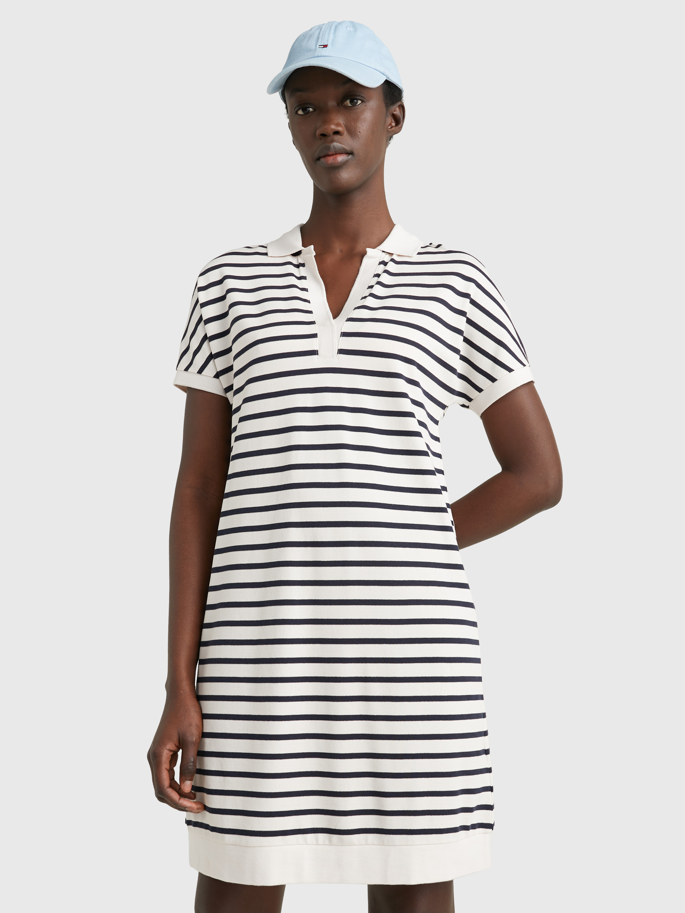 Women's striped store polo dress