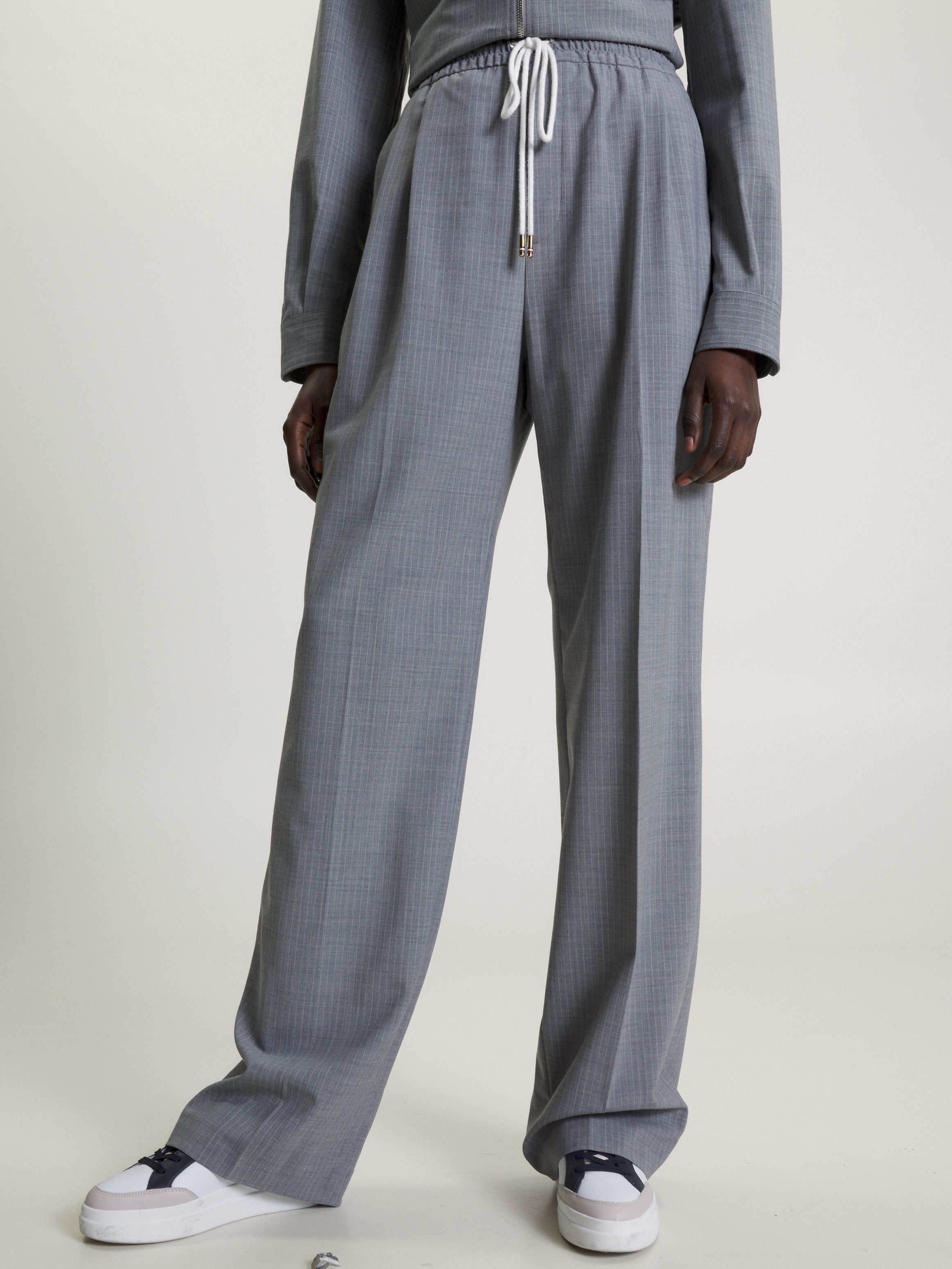 Grey deals pinstripe joggers