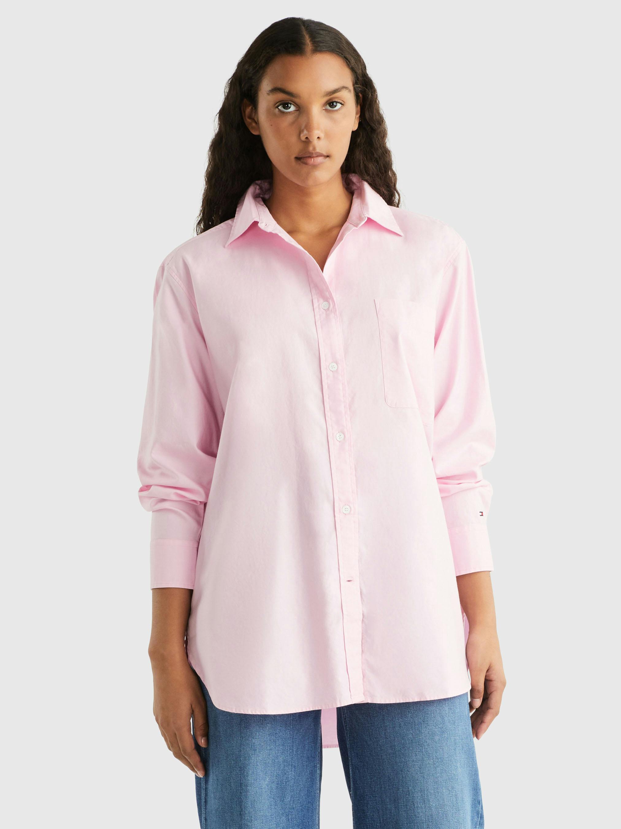Button Down Tommy Hilfiger Women's Shirts Sale Oversized