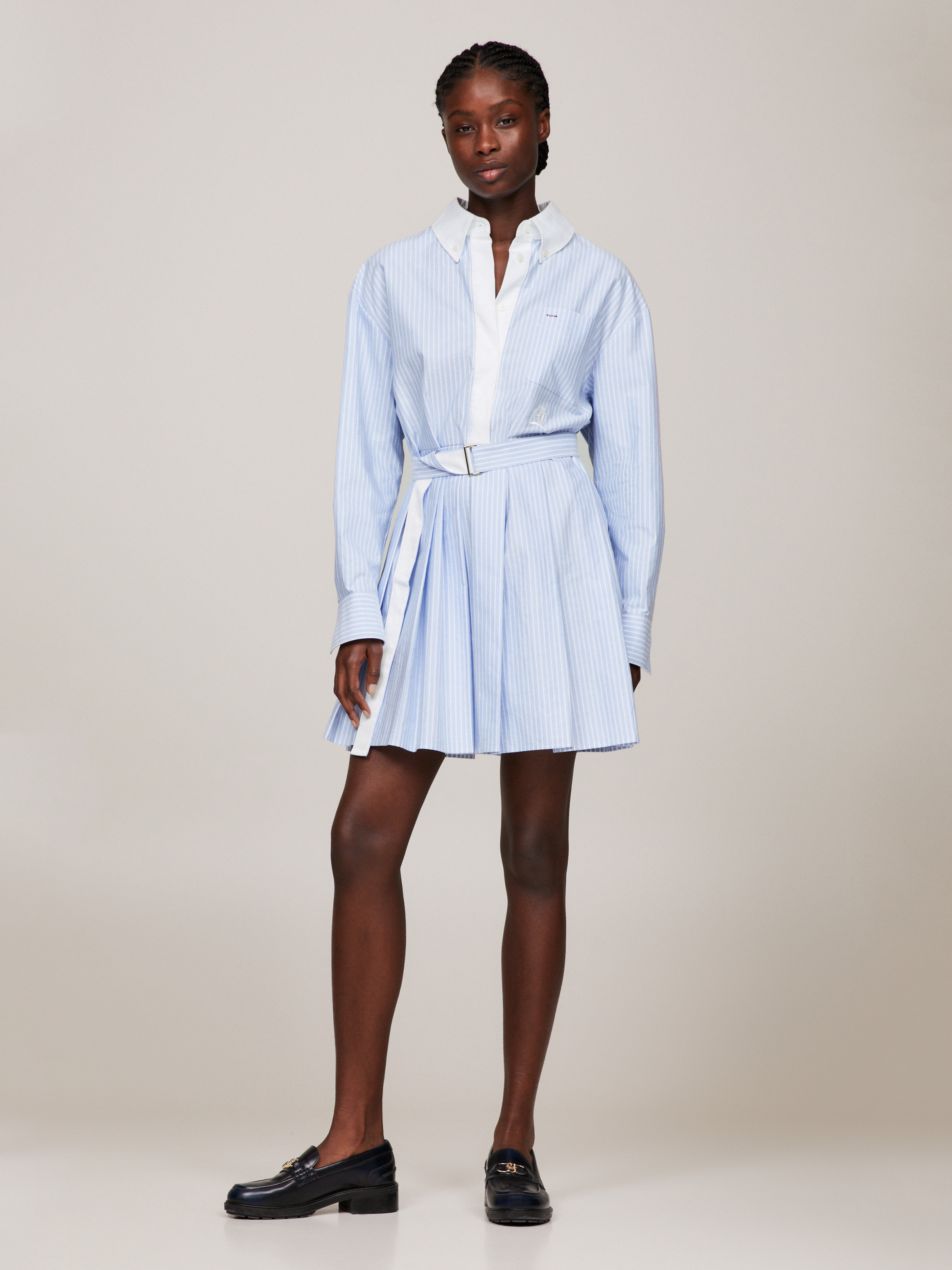 Pleated 2025 shirt dress