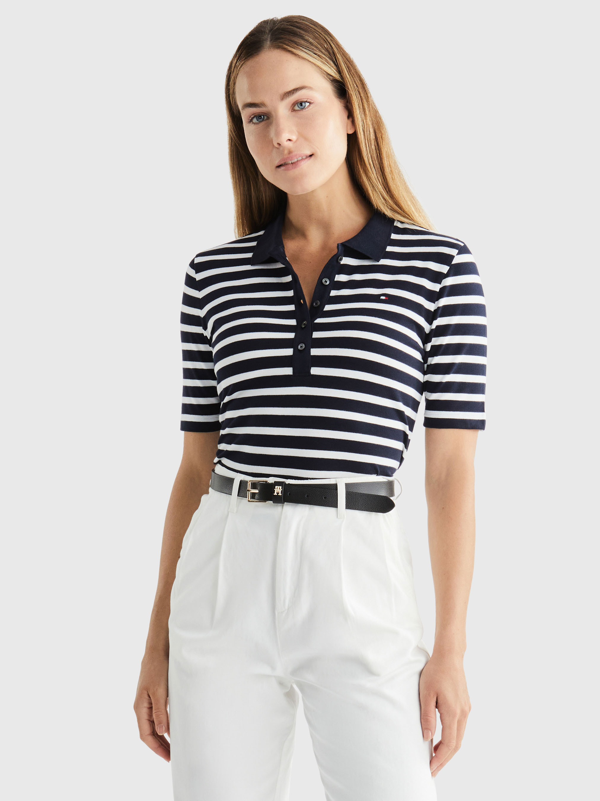 ★★ ★★ 1985 Regular Pique Shirt T12F1TKT07CM 1985 Regular Pique Stripe Polo | Polo Shirts | Tommy Hilfiger