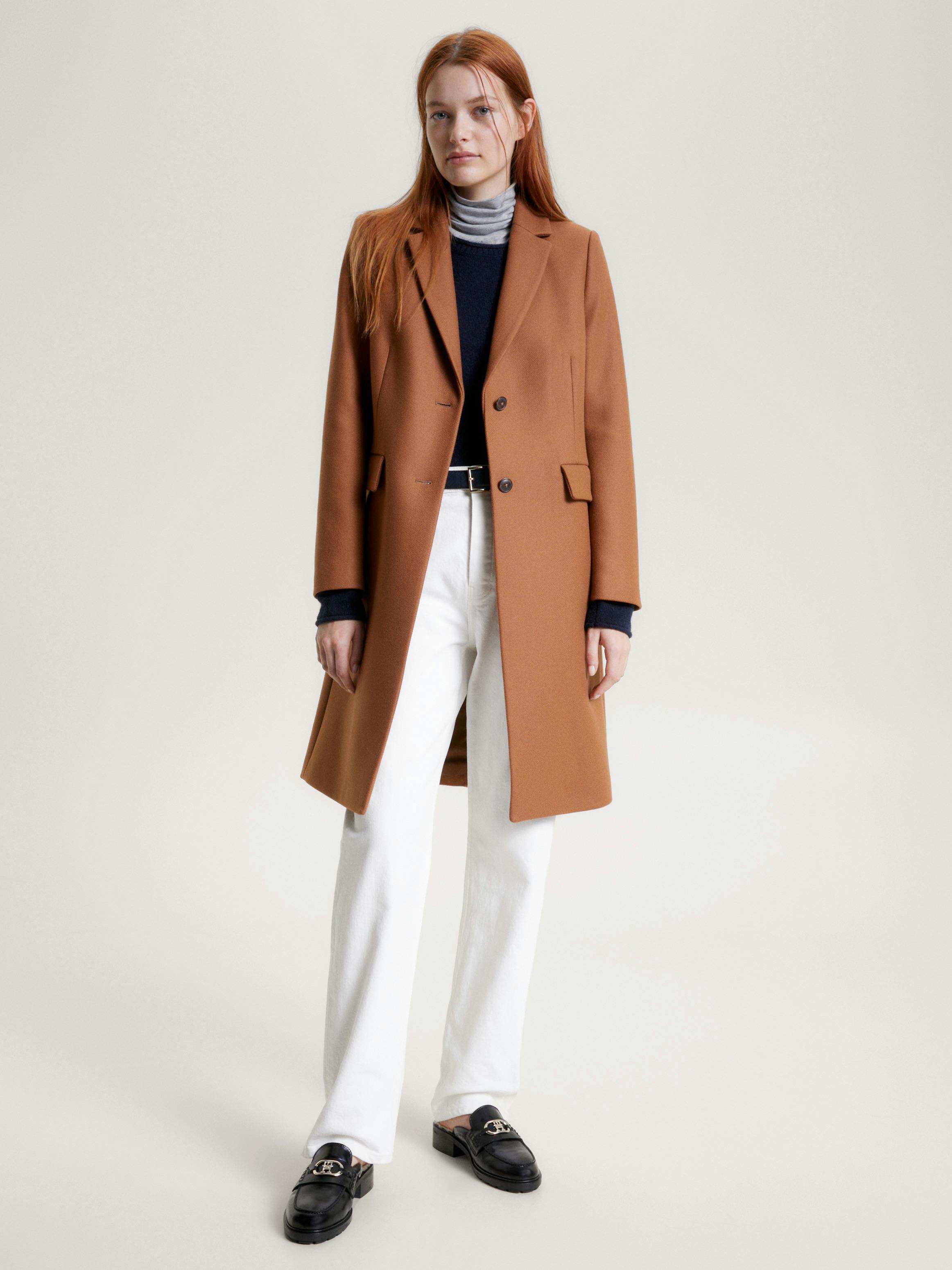 Herringbone Coat Tommy Hilfiger Wool Blend Overcoat Tommy Hilfiger