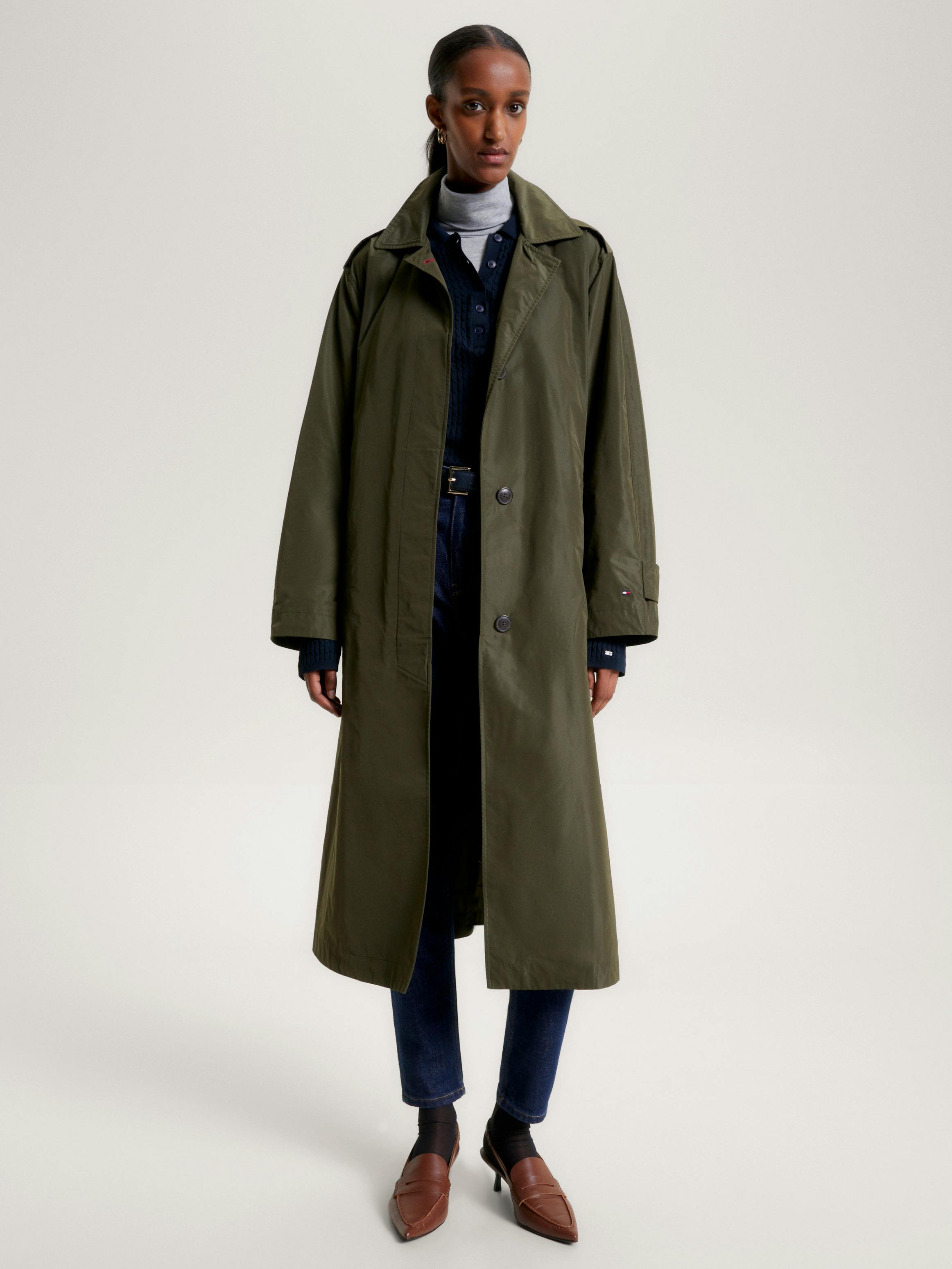 Trench Coats Club Monaco Jersey Trench Derjon Trench Coat Camo