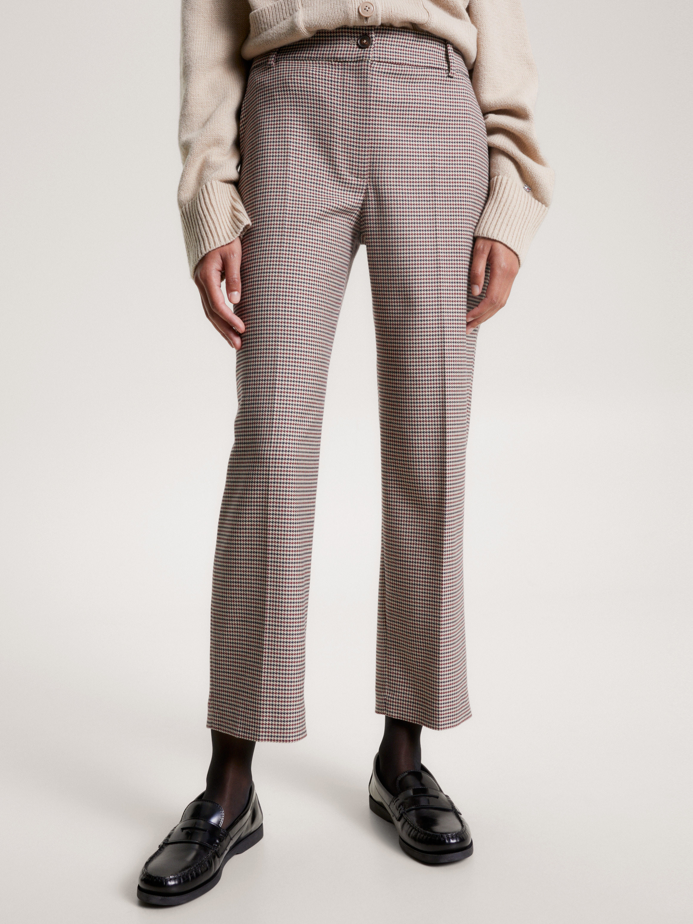 Grey and black checkered on sale trousers