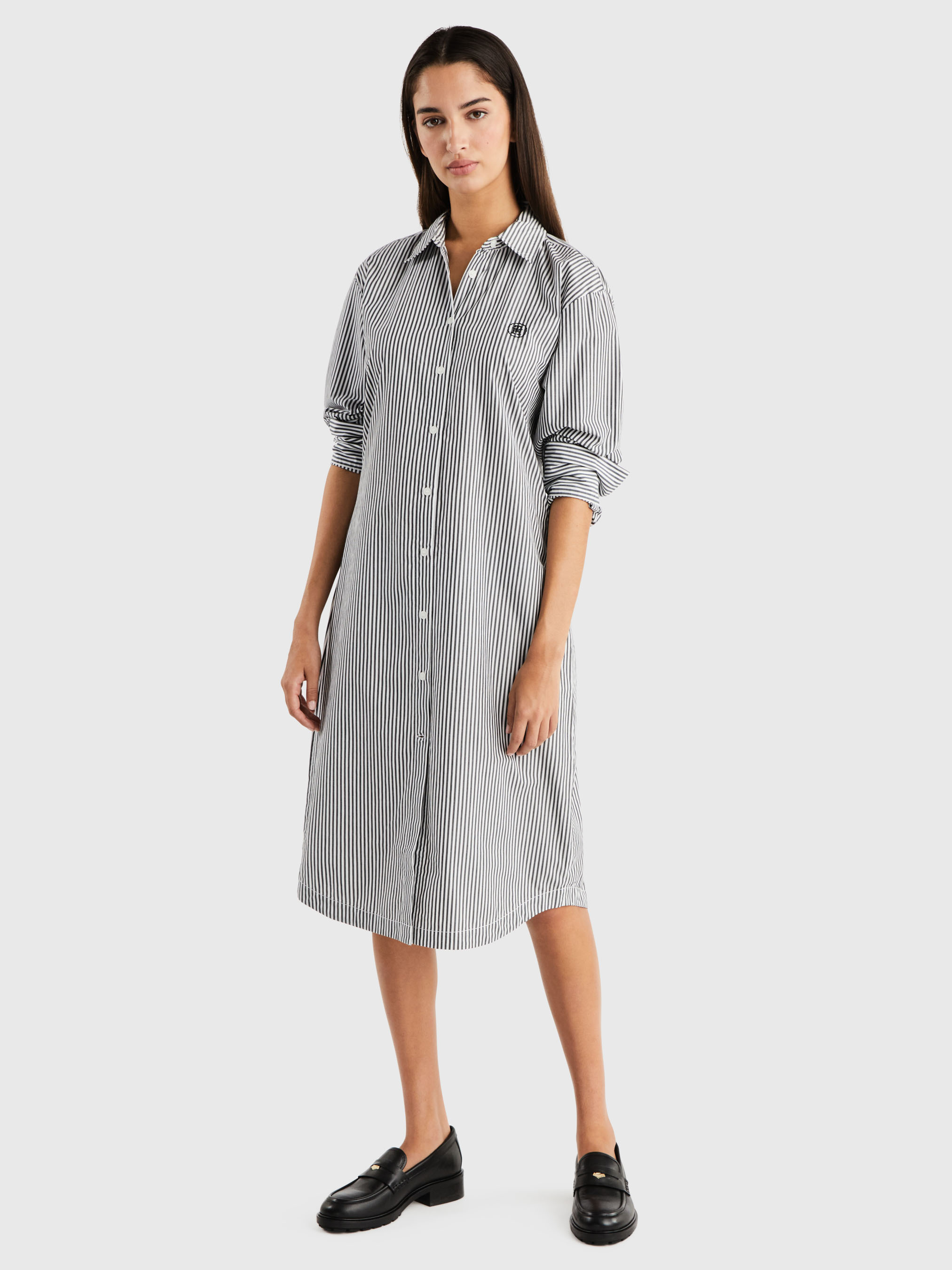 Stripe Waisted Relaxed Shirt Dress | Dresses & Jumpsuits | Tommy 