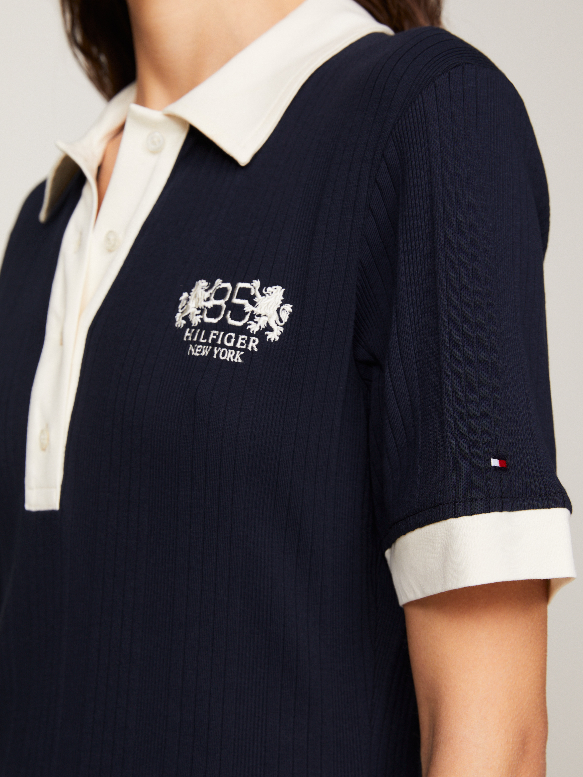 ●  JEANS ● Midi Rip Polo Dress 1985 Collection Ribbed Midi Polo Dress | Dresses & Jumpsuits