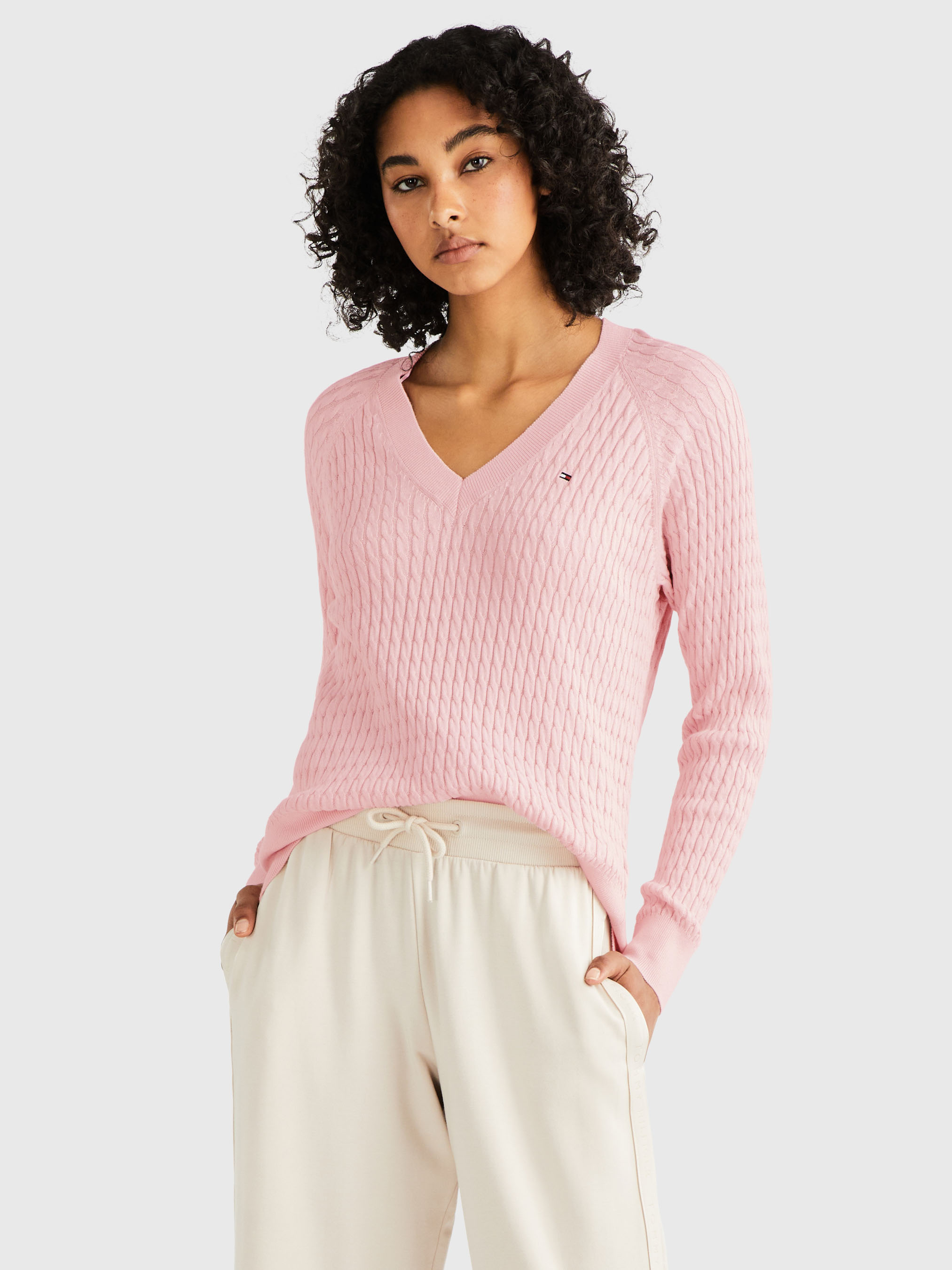 Baby pink store tommy hilfiger jumper