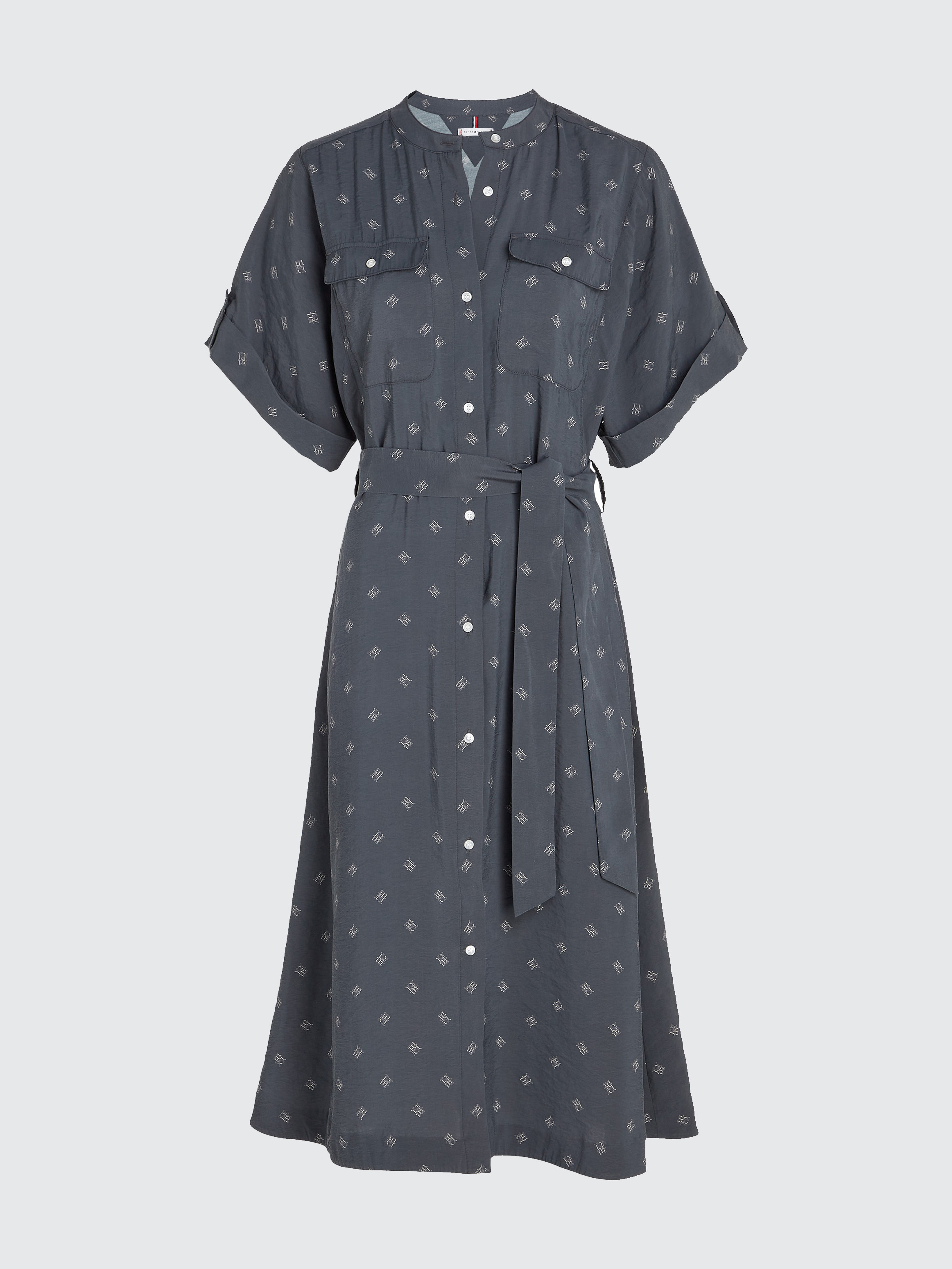 CARVEN KNOT SHIRT MIDI DRESS ミディ Tie Front Knit Midi Dress with Side Split (SKN598) | Style State