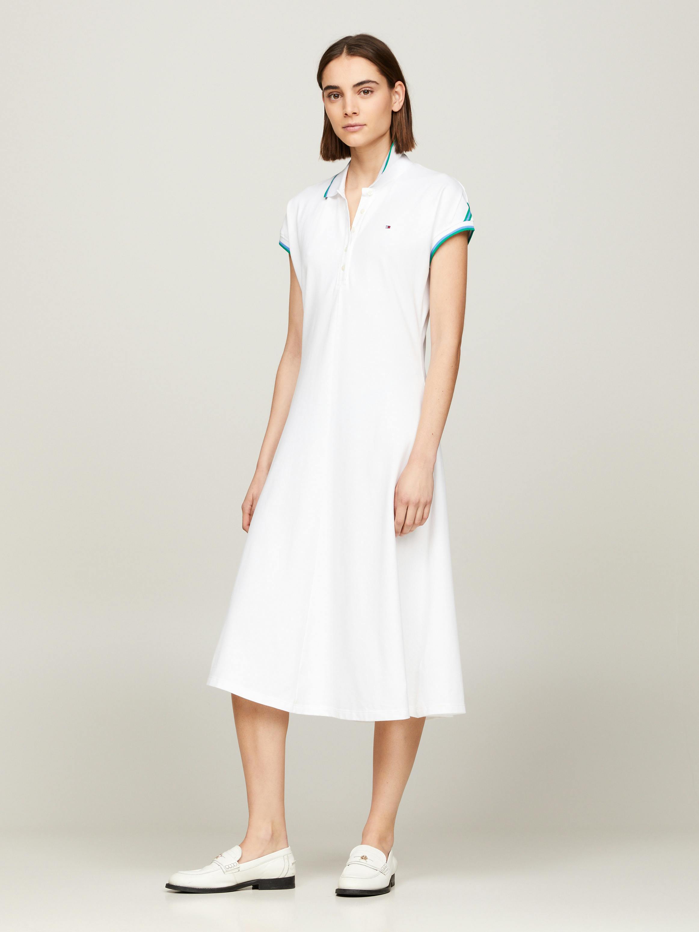 Signature Tape Knee Length Polo Dress | Dresses & Jumpsuits | Tommy Hilfiger Signature Tape Knee Length Polo Dress | Dresses & Jumpsuits | Tommy Hilfiger