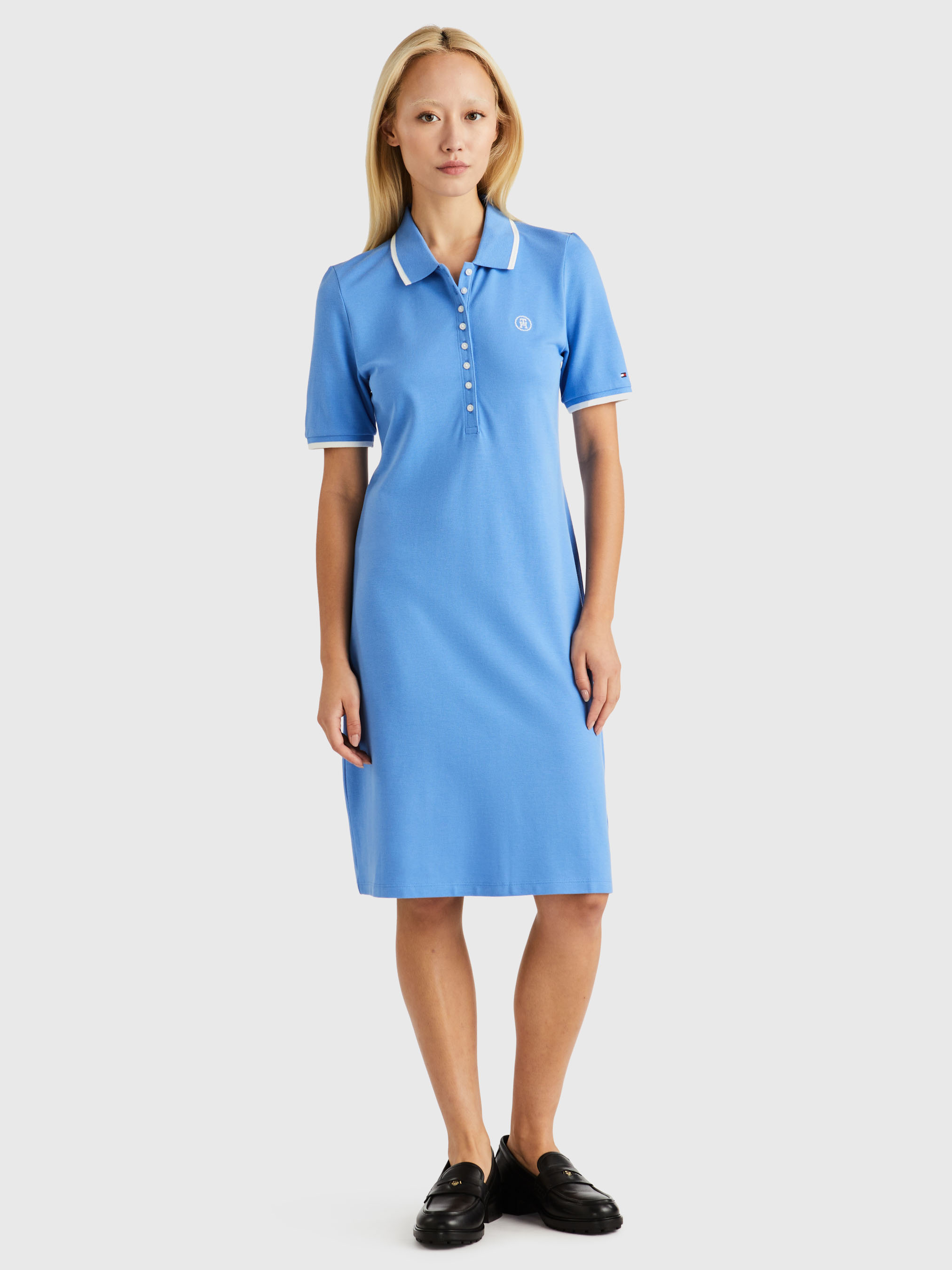 未使用タグ付‼️ French Sleeve Polo Long Dress French Sleeve Polo Long Dress