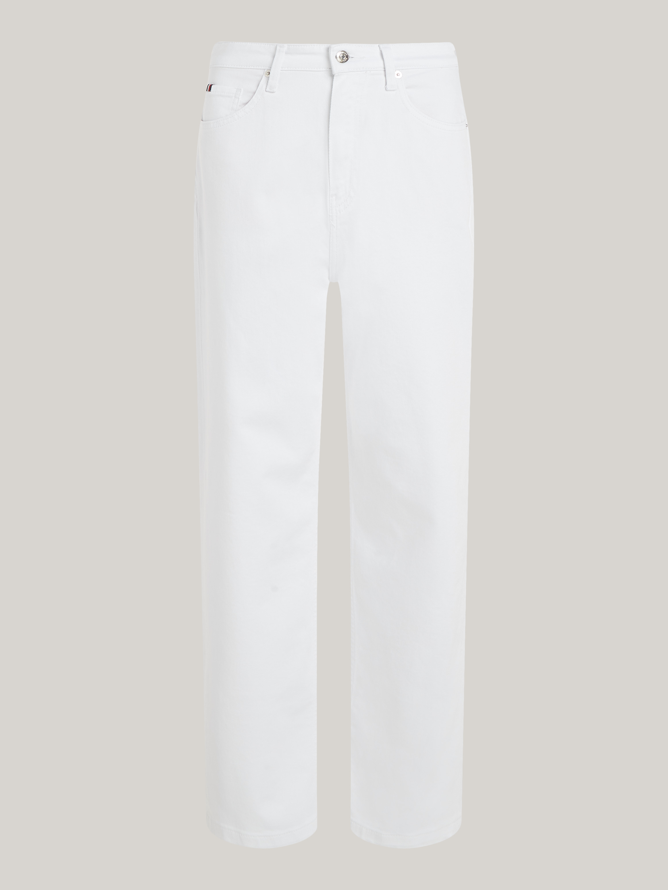 High Rise Relaxed Straight White Jeans | Jeans | Tommy Hilfiger