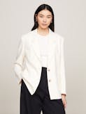 Elevated Single Breasted Relaxed Linen Blazer