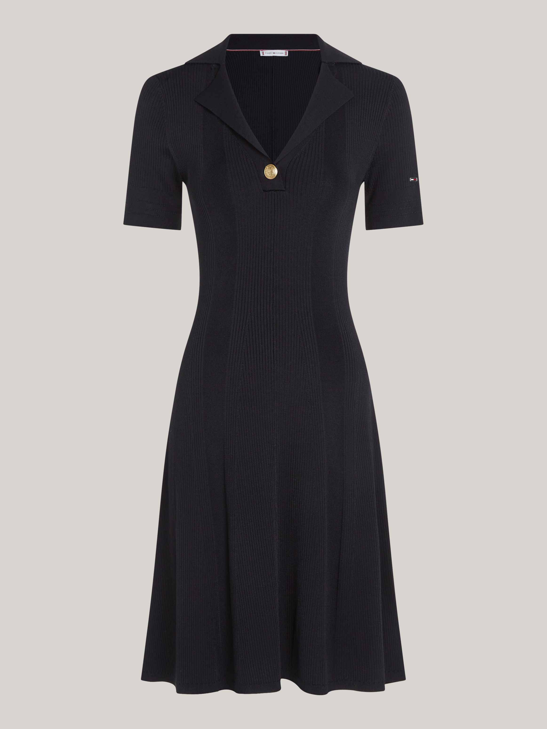 Ribbed Polo Fit And Flare Sweater Dress | Dresses | Tommy