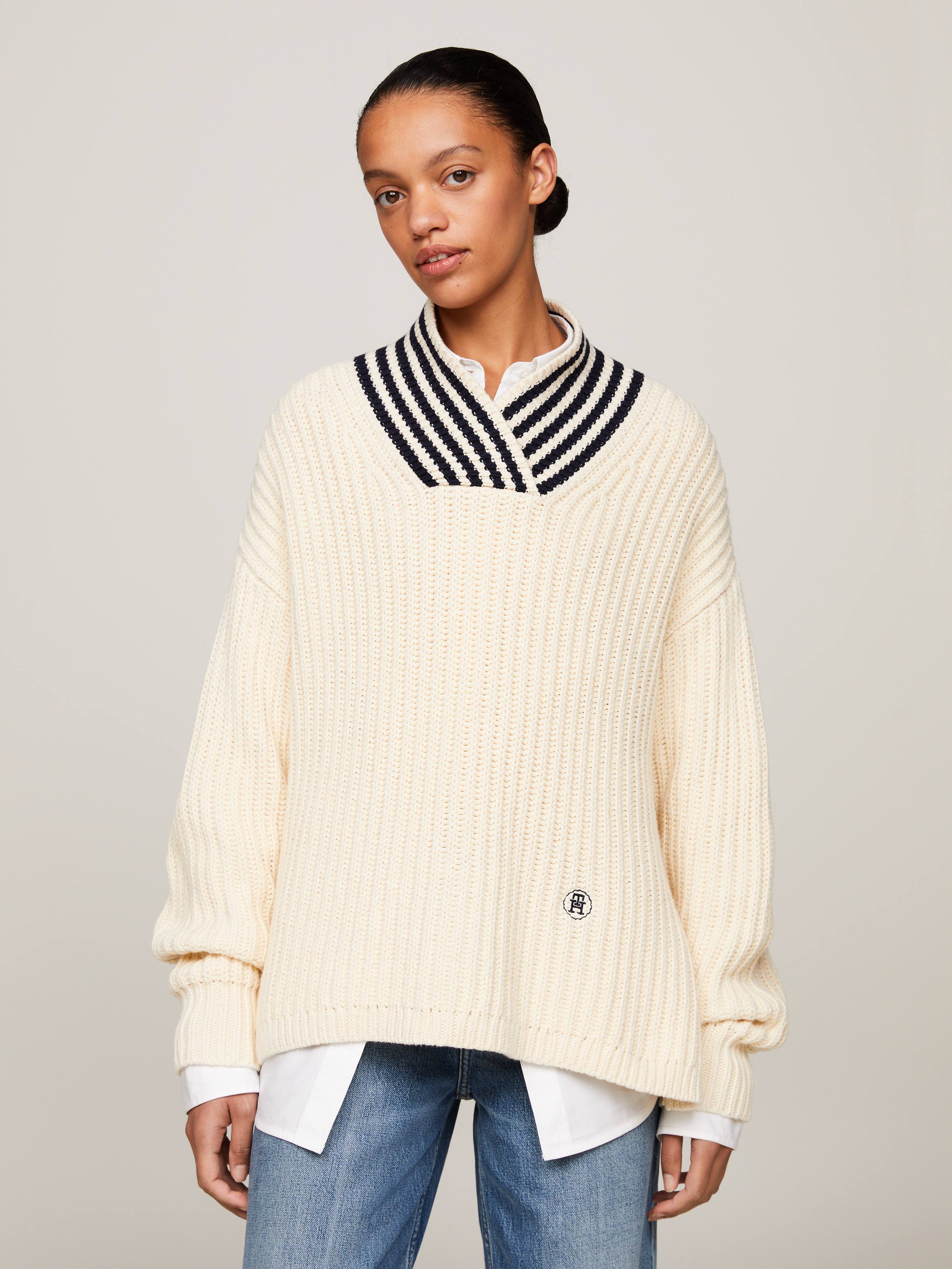 Cosy Contrast cheapest Stripe Jumper