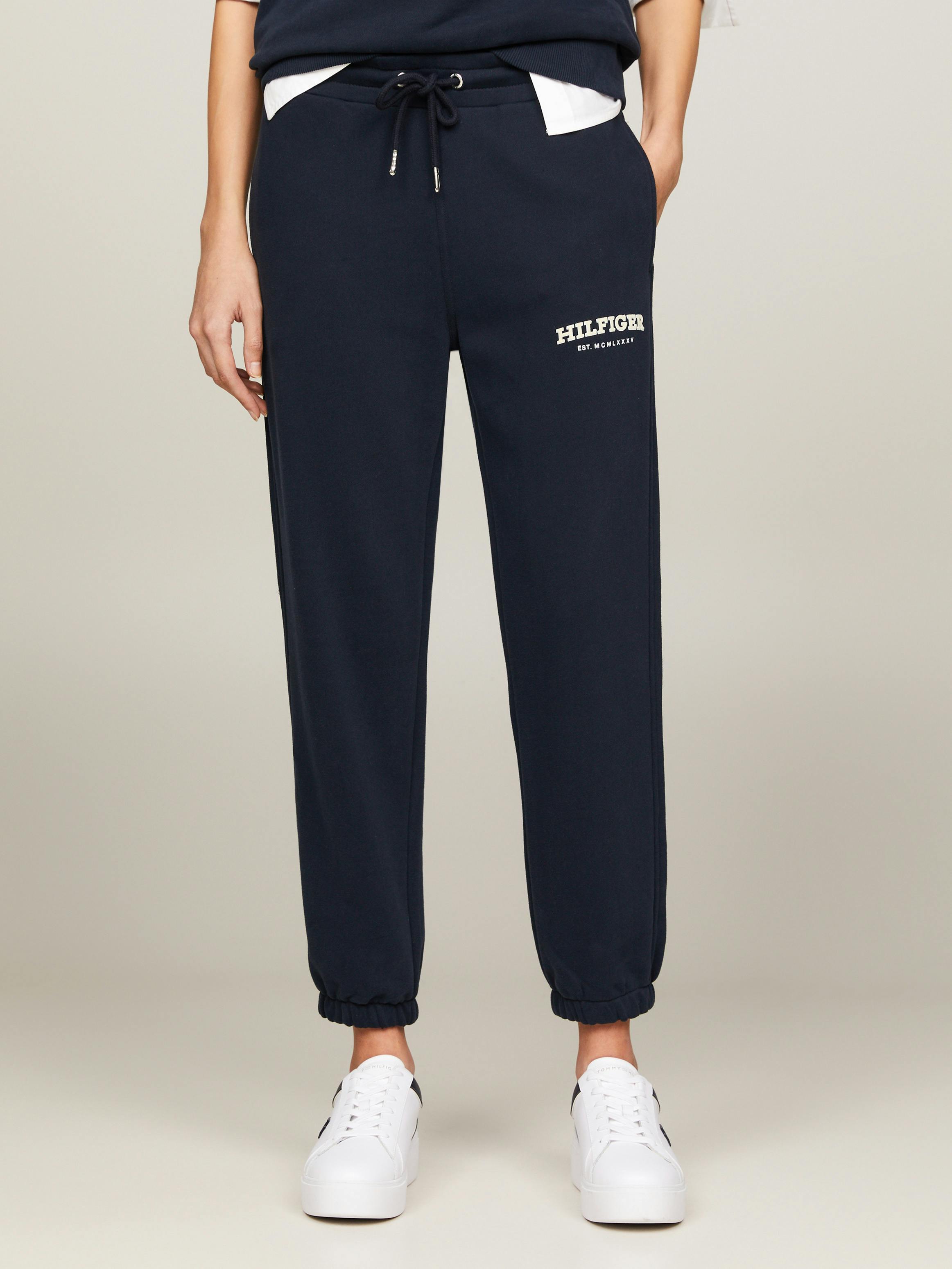 Logo Tommy Pants Women TOMMY HILFIGER Womens Navy Color Block