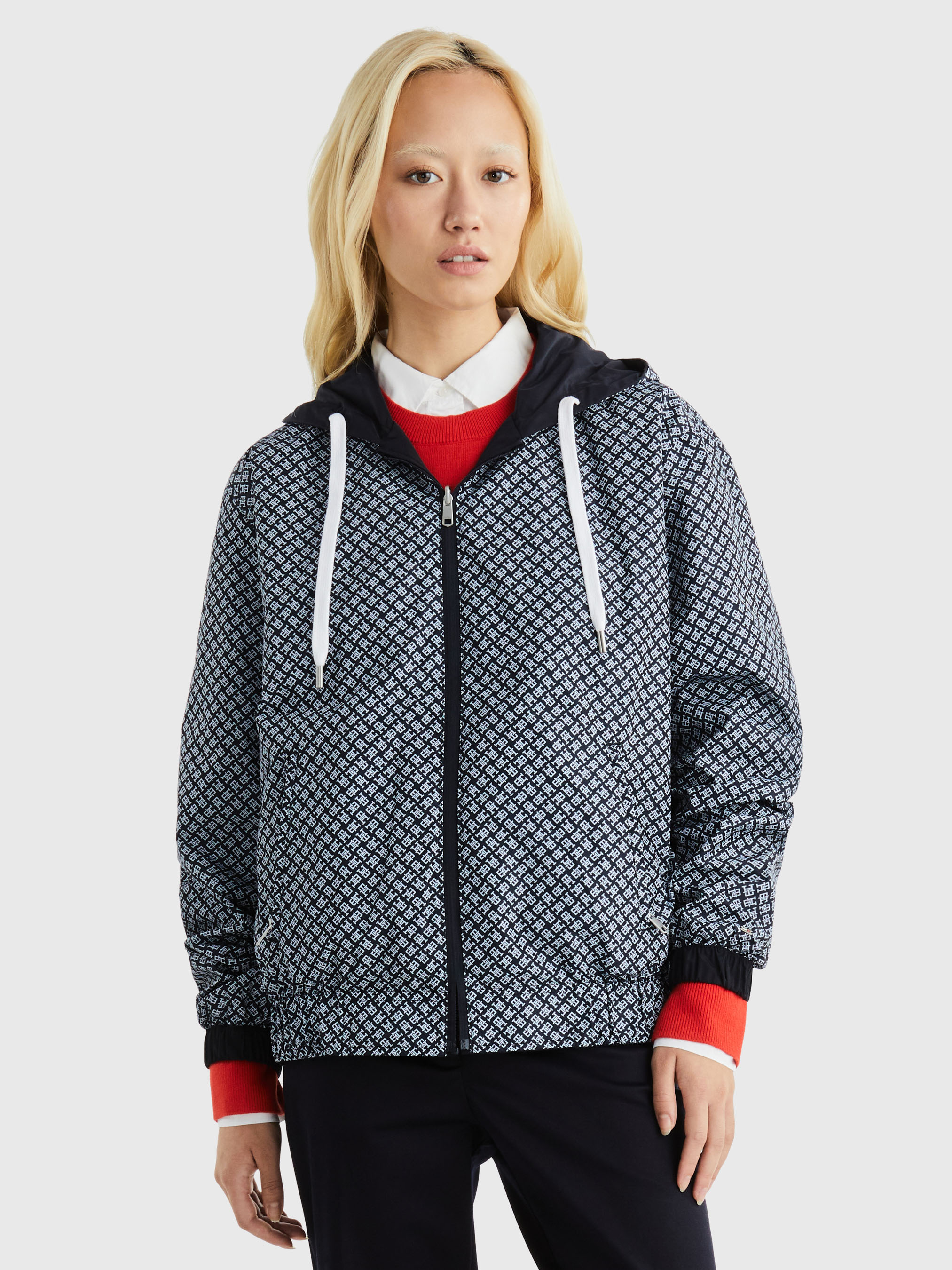 Tommy hilfiger reversible windbreaker sales
