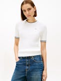 Cable Knit Short Sleeve Jumper