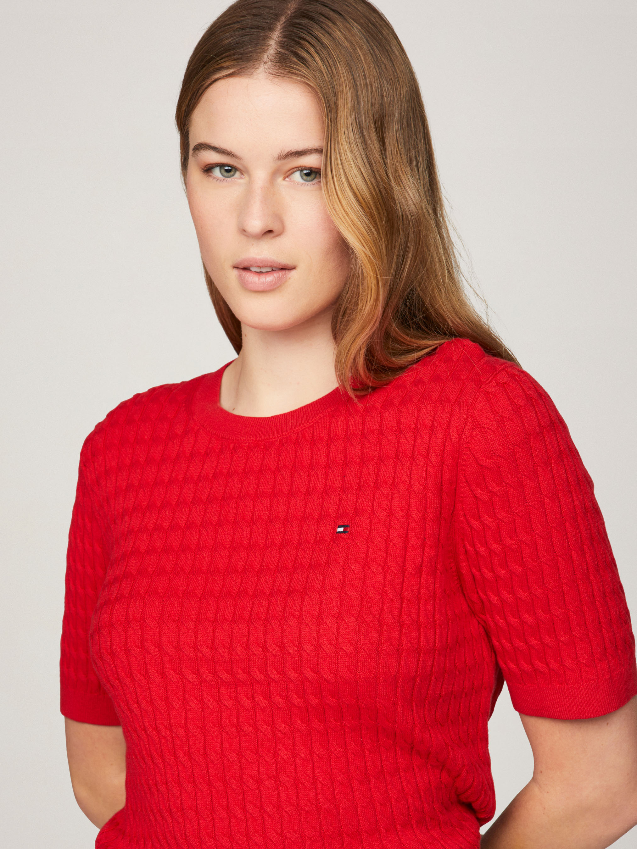 【MODERNIF】Load Cable Short Sleeve Knit MODERNIF】Load Cable Short Sleeve Knit short sleeve cable