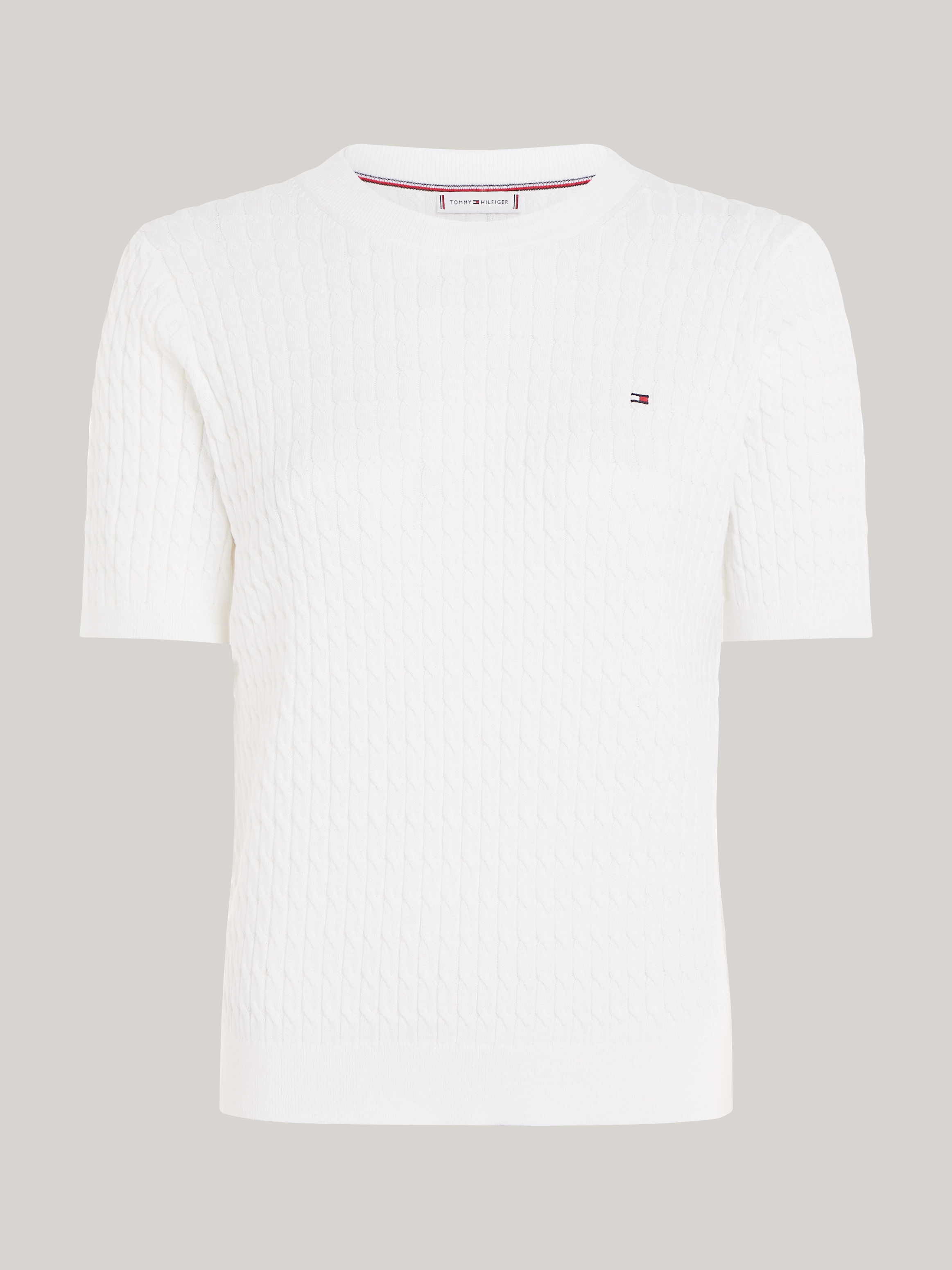 Cable Knit Short Sleeve Jumper | Knitwear | Tommy Hilfiger