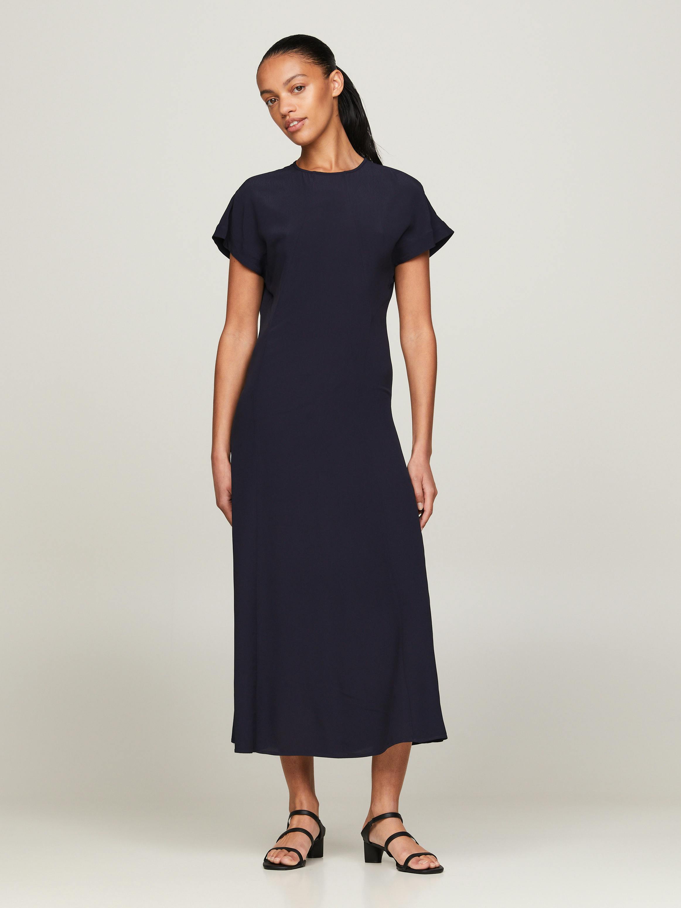 TH Monogram Crepe Short Sleeve Maxi Dress | Dresses & Jumpsuits | Tommy Hilfiger TH Monogram Crepe Short Sleeve Maxi Dress | Dresses & Jumpsuits | Tommy Hilfiger