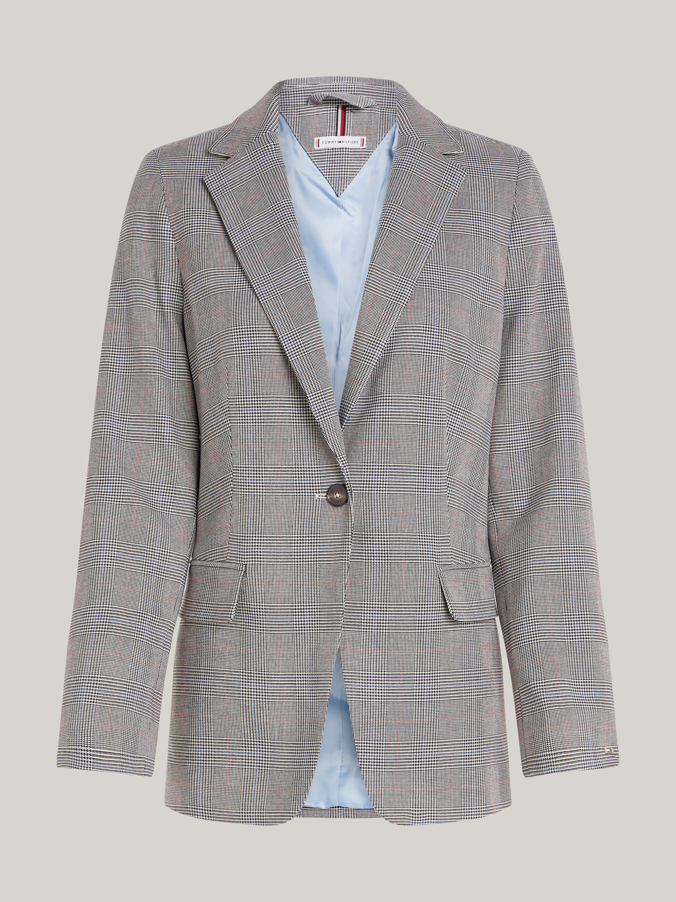 Prince Of Wales Check Single Breasted Blazer | Coats