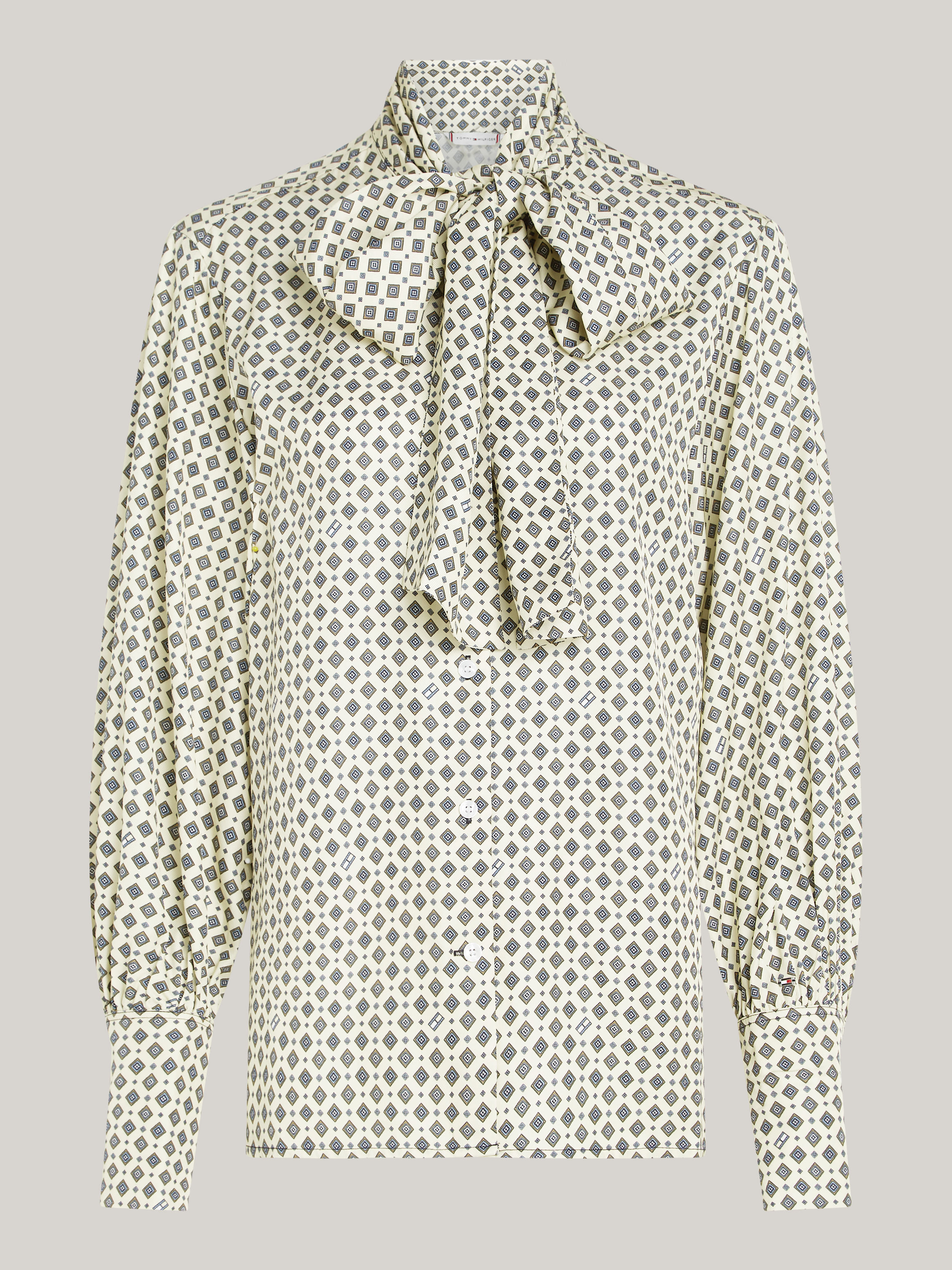 フェティコ HAND PRINTED TIE-NECK BLOUSE fetico フェティコHAND PRINTED TIE-NECK BLOUSE