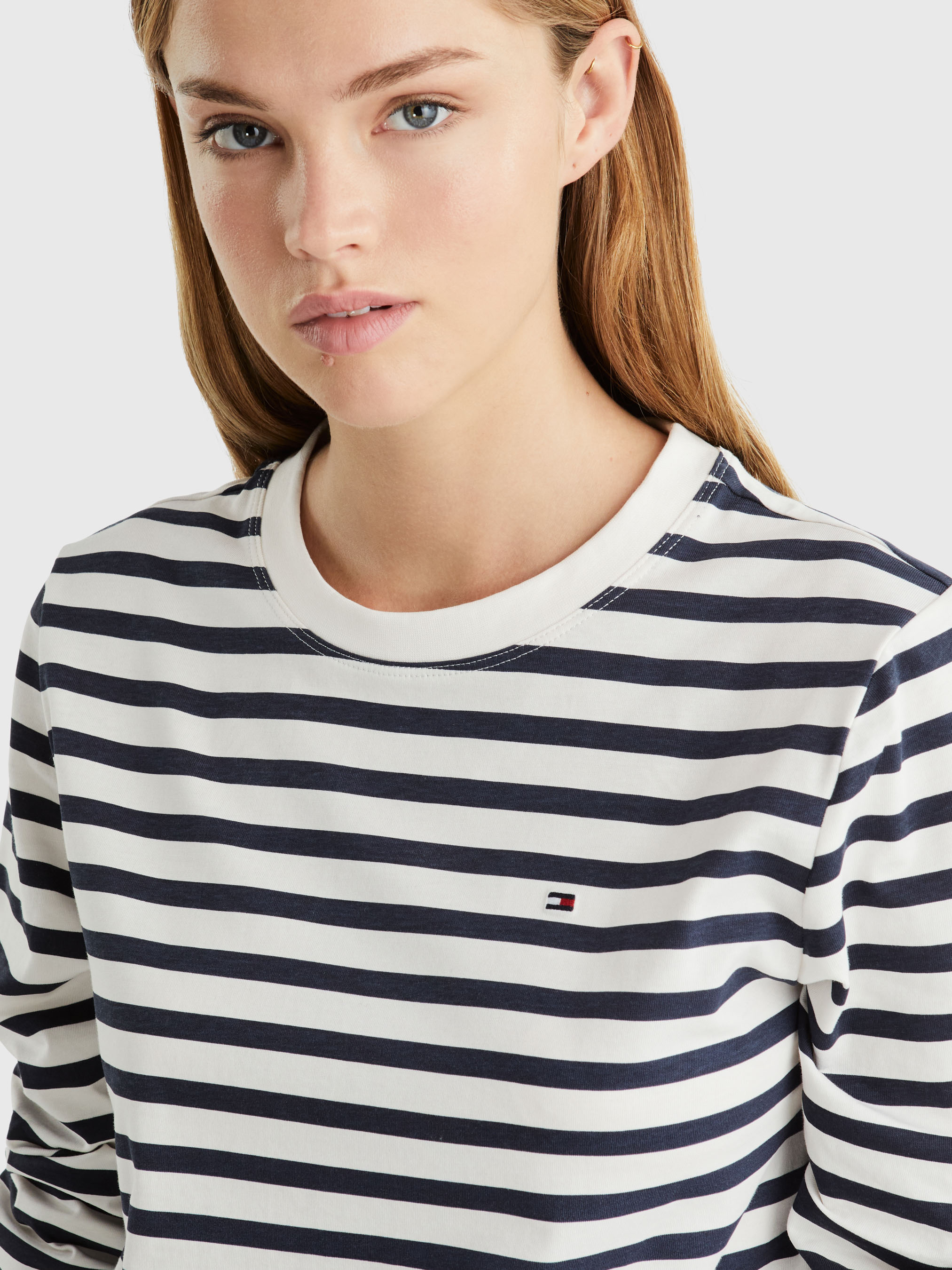 ★COOR★ Striped long sleeve t-shirt white CMF2TS01K-WHE Stripe Long Sleeve T-Shirt | T-Shirts | Tommy Hilfiger