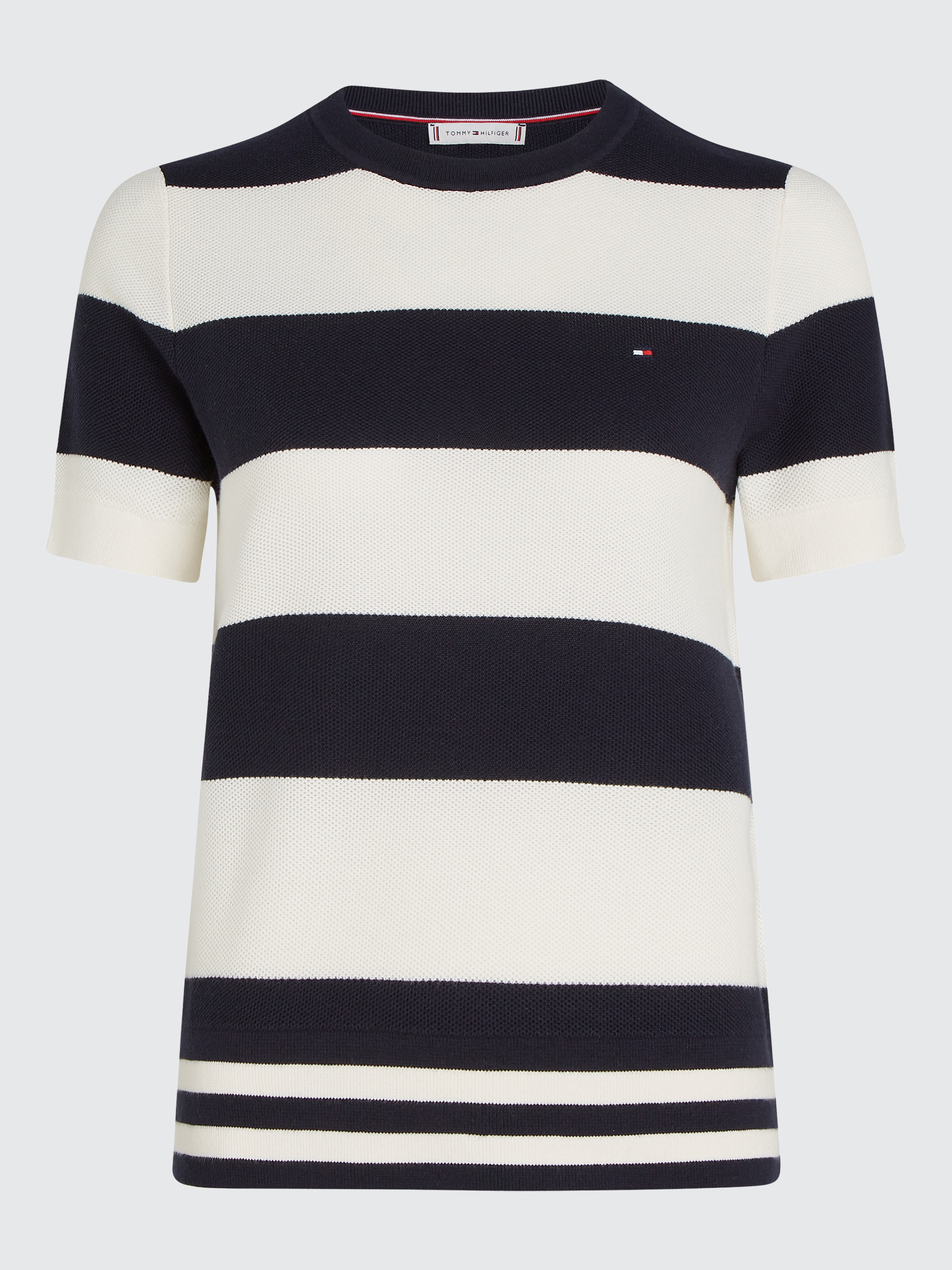 【massnoun】22SS★ RUGBY WAFFLE STRIPE CREWNECK RUGBYSTITCH-