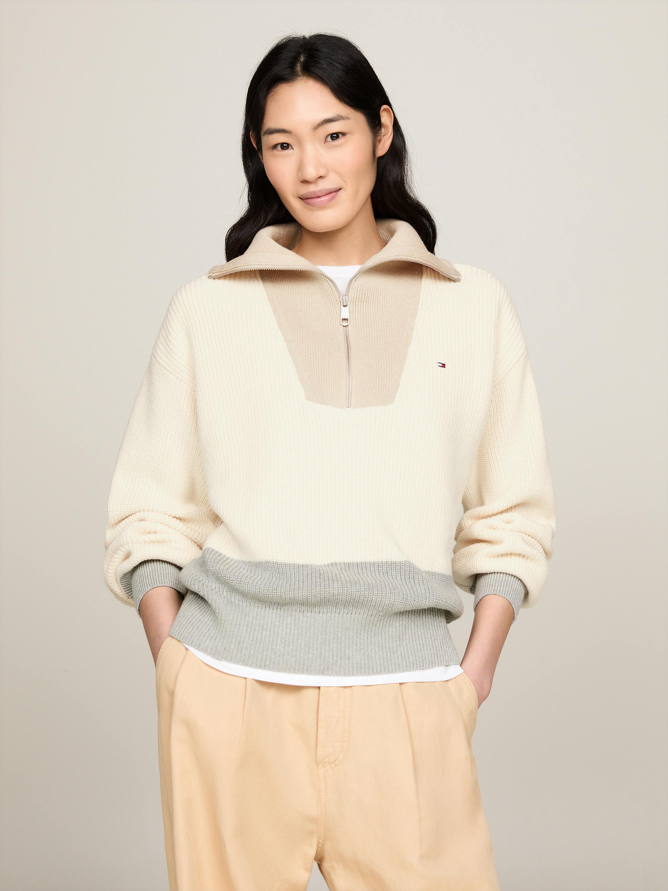 Cardigan Stitch Half-Zip Jumper Knitwear Tommy Hilfiger