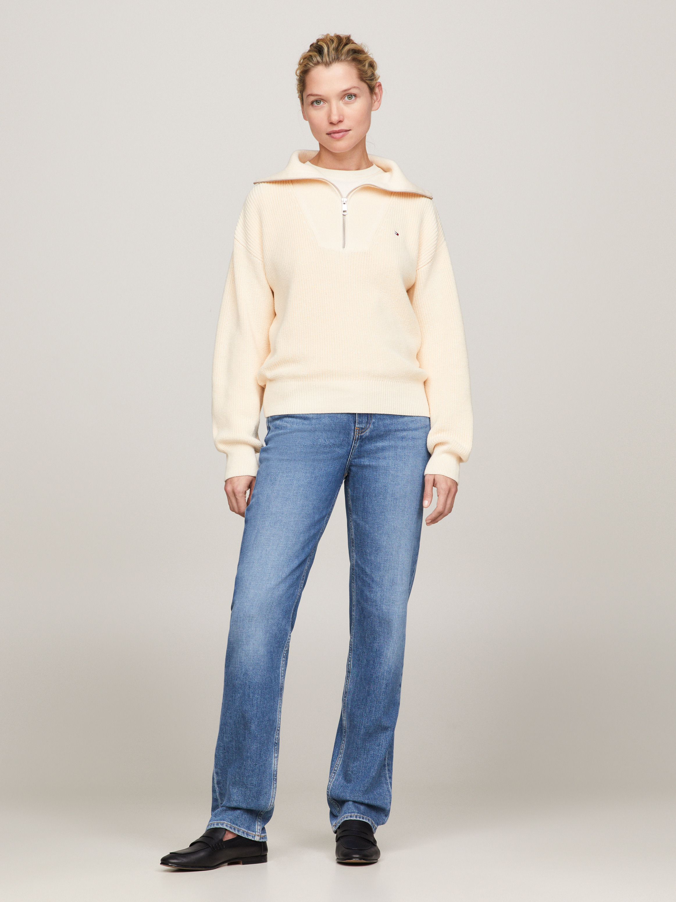 Cardigan Stitch Half-Zip Jumper | Knitwear | Tommy Hilfiger