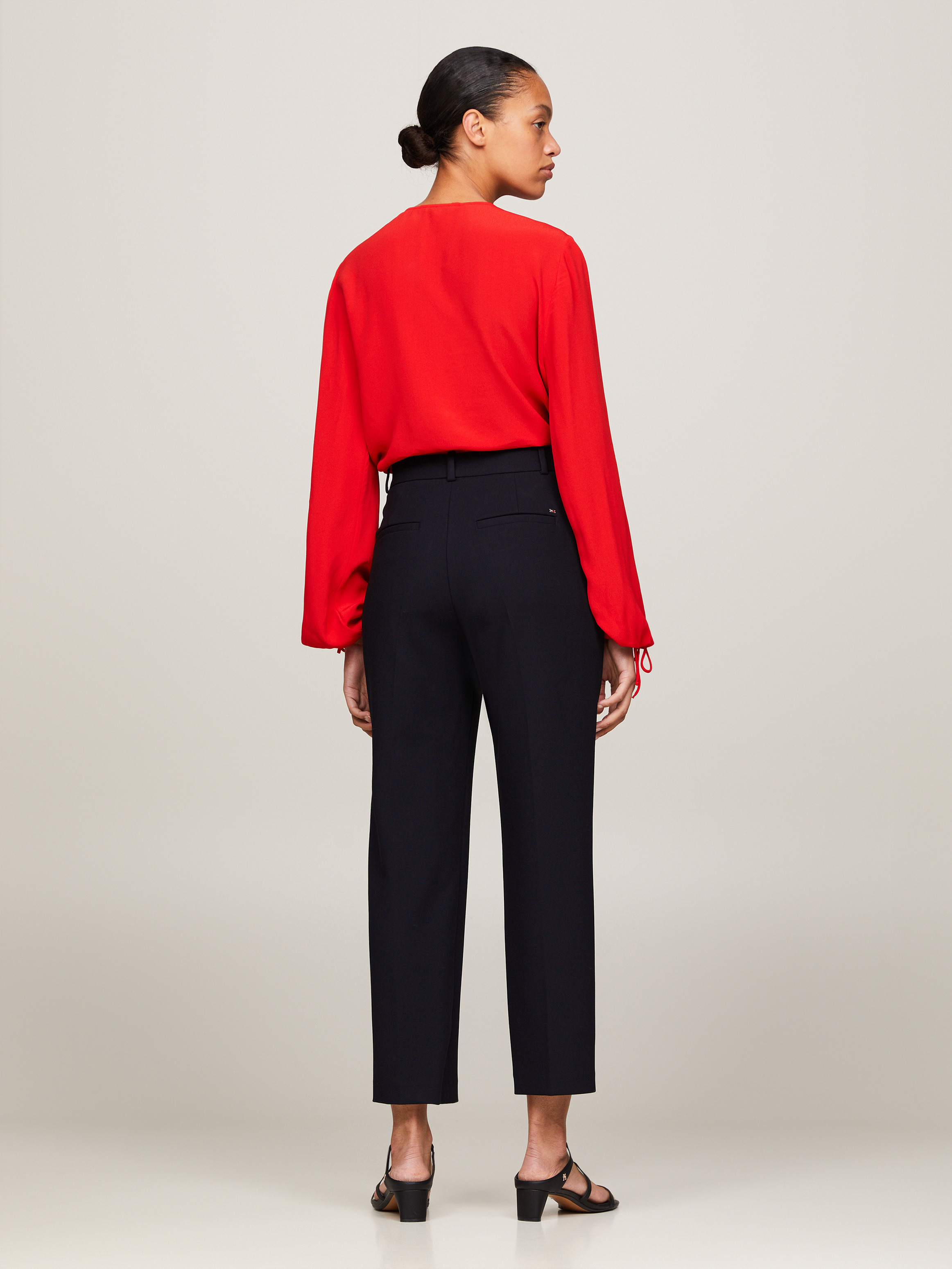 ★★ ★★ gold button straight pants T22E7WPC07 Straight Leg Pants With Gold Buttons Detail · Filly Flair