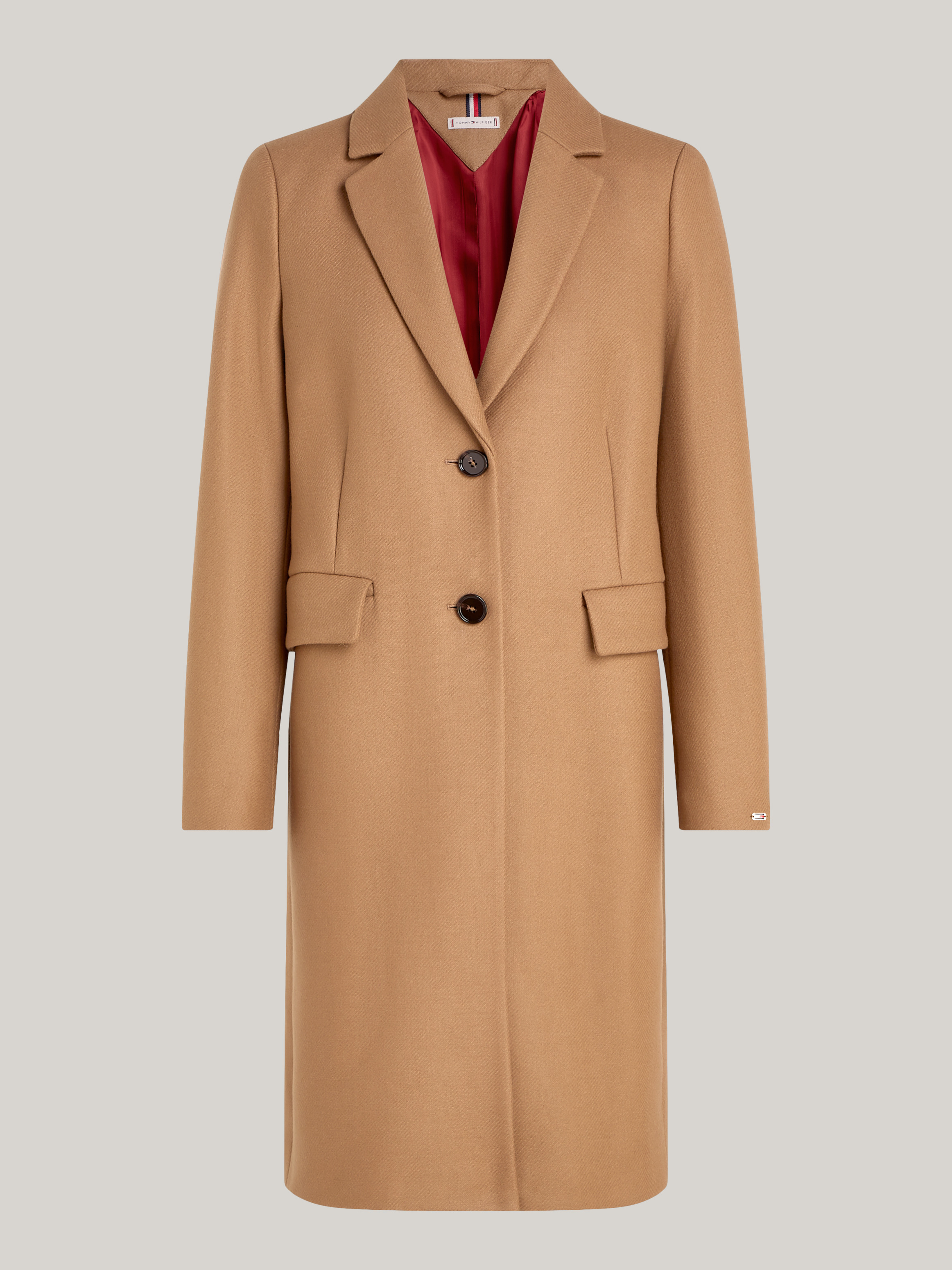 Single Breasted Coat With Cashmere Coats Jackets Tommy Hilfiger
