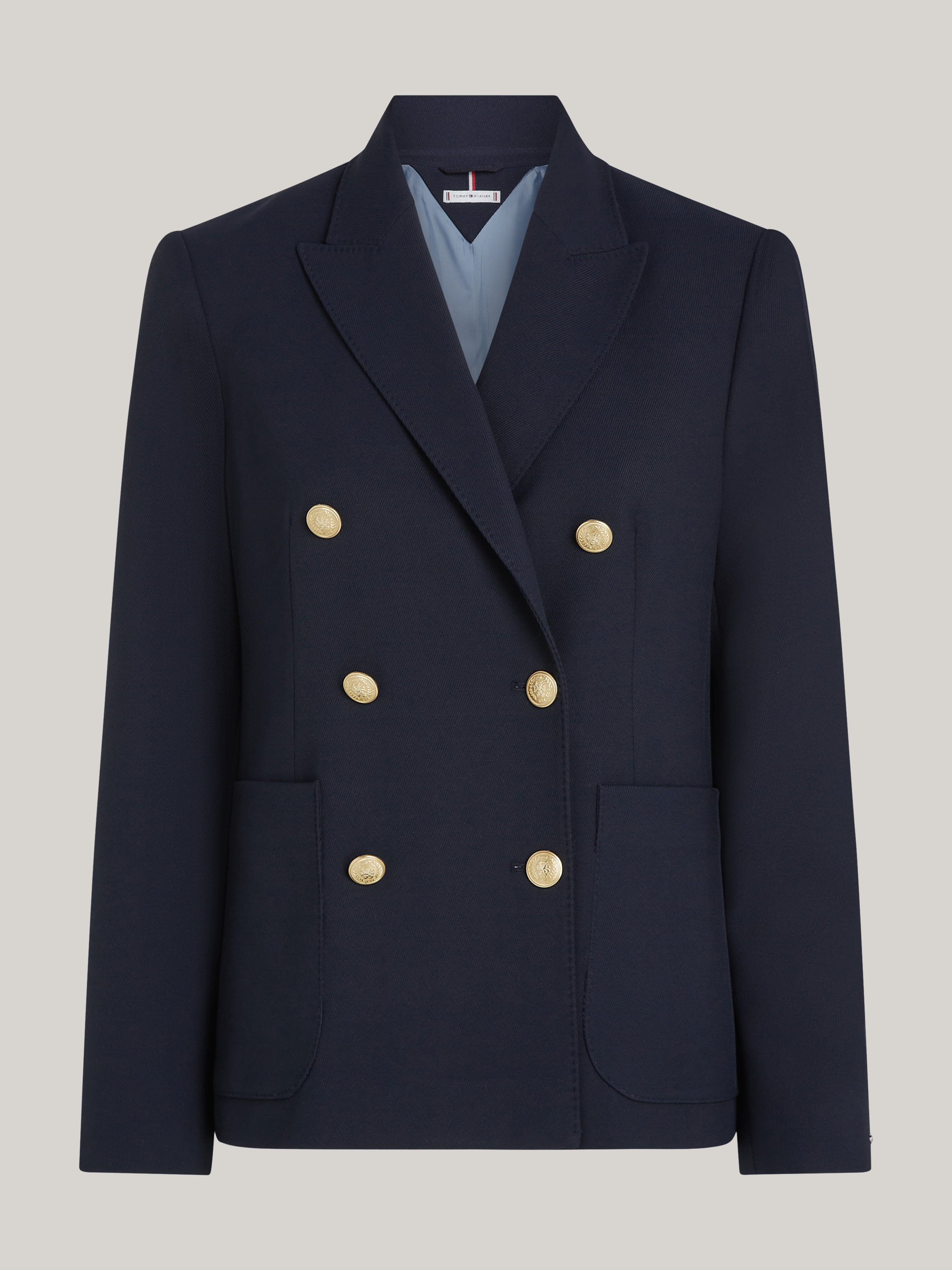 Twill Double Breasted Slim Fit Blazer | Coats & Jackets