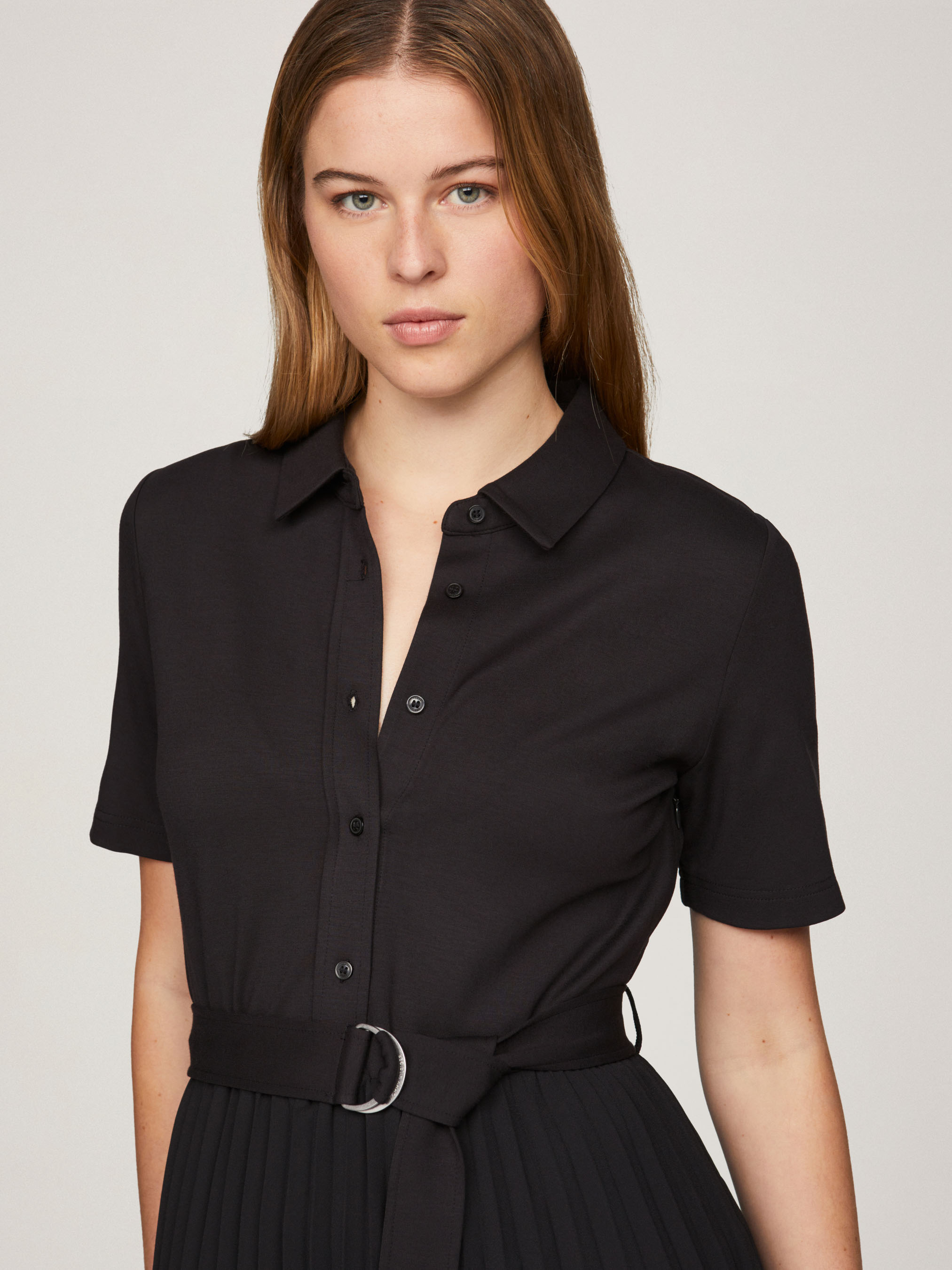 Viscose Mix Pleated Polo Dress | Dresses | Tommy Hilfiger