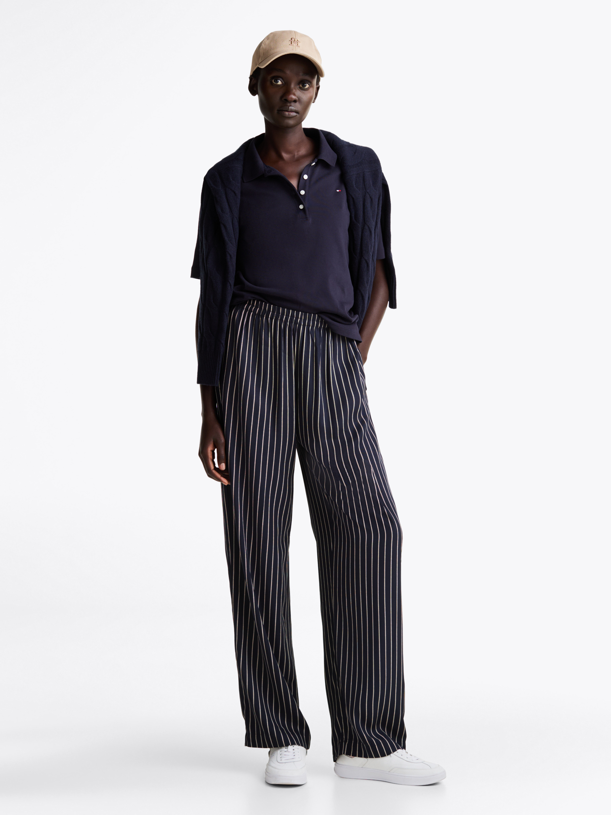 値下げAmeri 2WAY LOGO STRIPE STRAIGHT PANTS - メルカリ