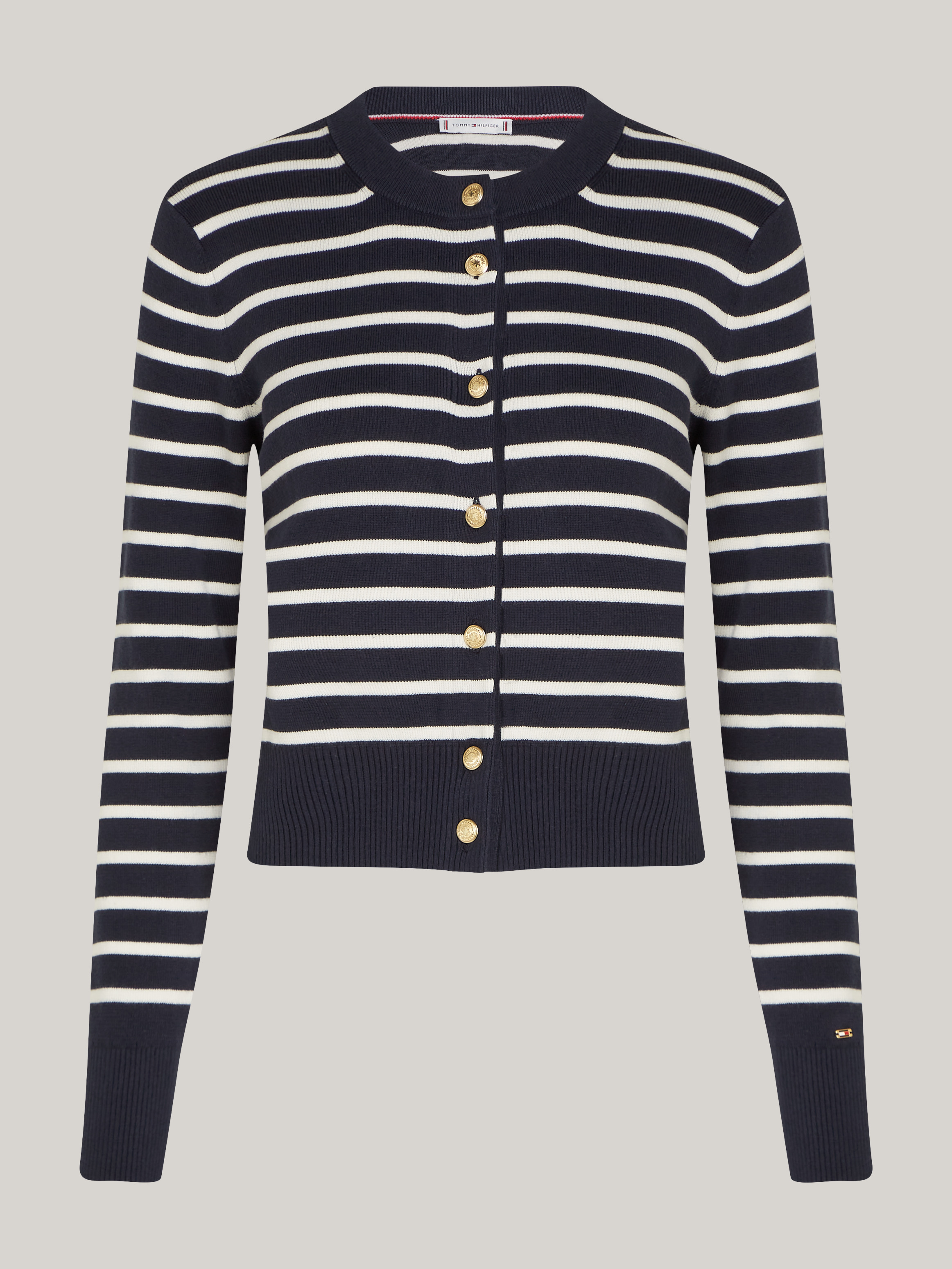Boxy Jacquard Stripe Cardigan