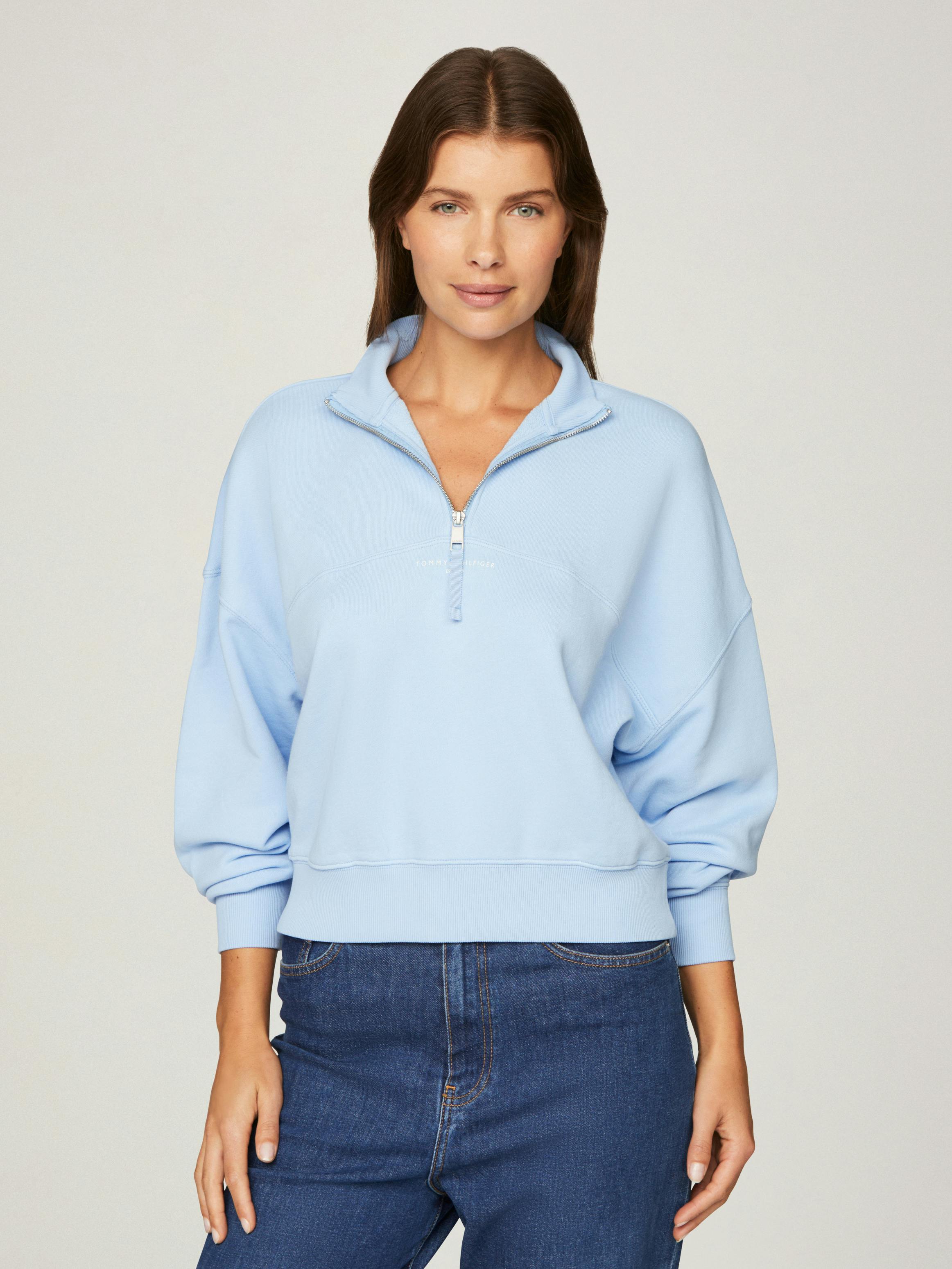 Half Zip Sweatshirt Tommy Hilfiger Relaxed Fit Pullover Half-Zip