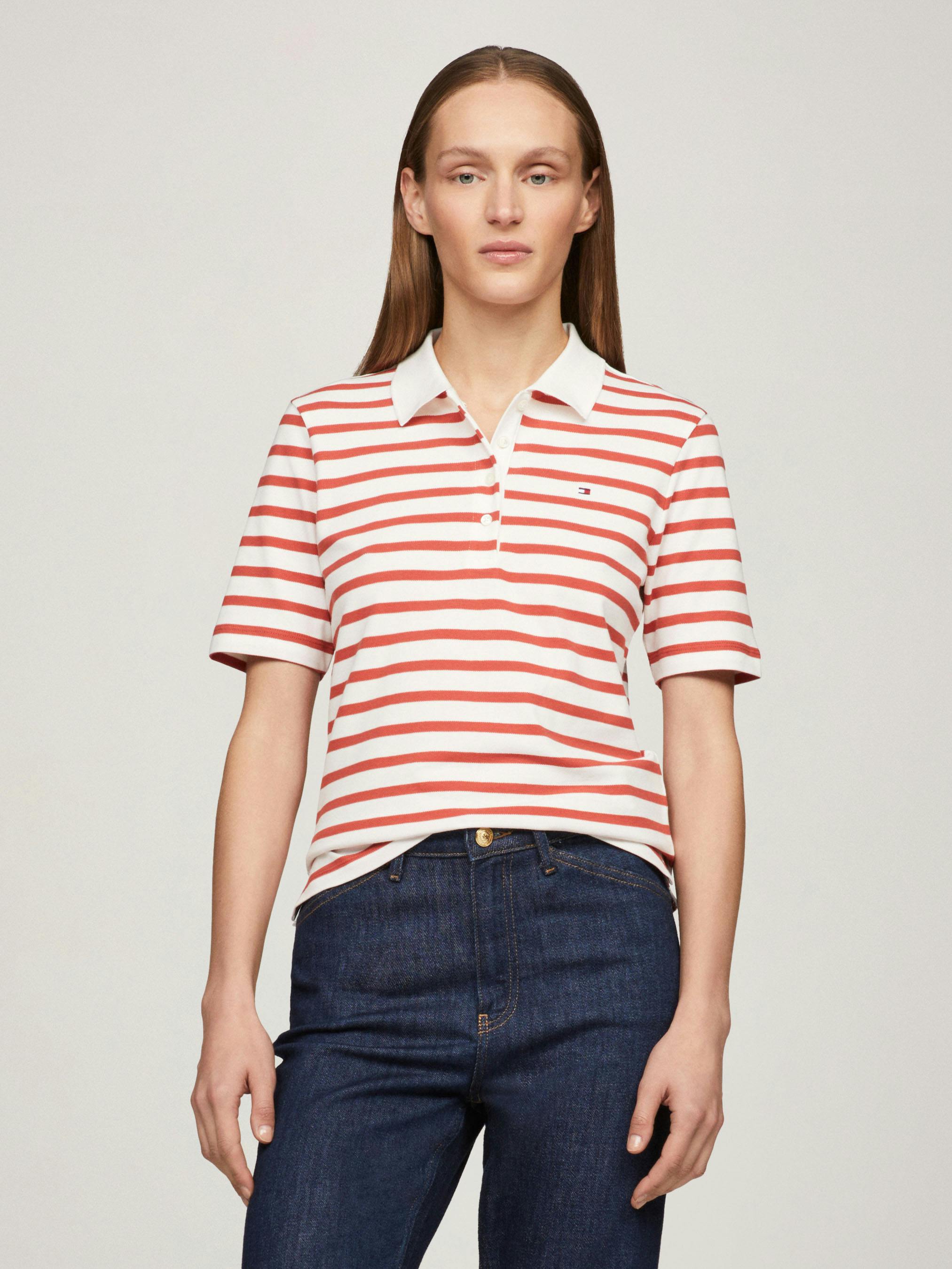 ★★ ★★ 1985 Regular Pique Shirt T12F1TKT07CM 1985 Regular Pique Stripe Polo | Polo Shirts | Tommy Hilfiger
