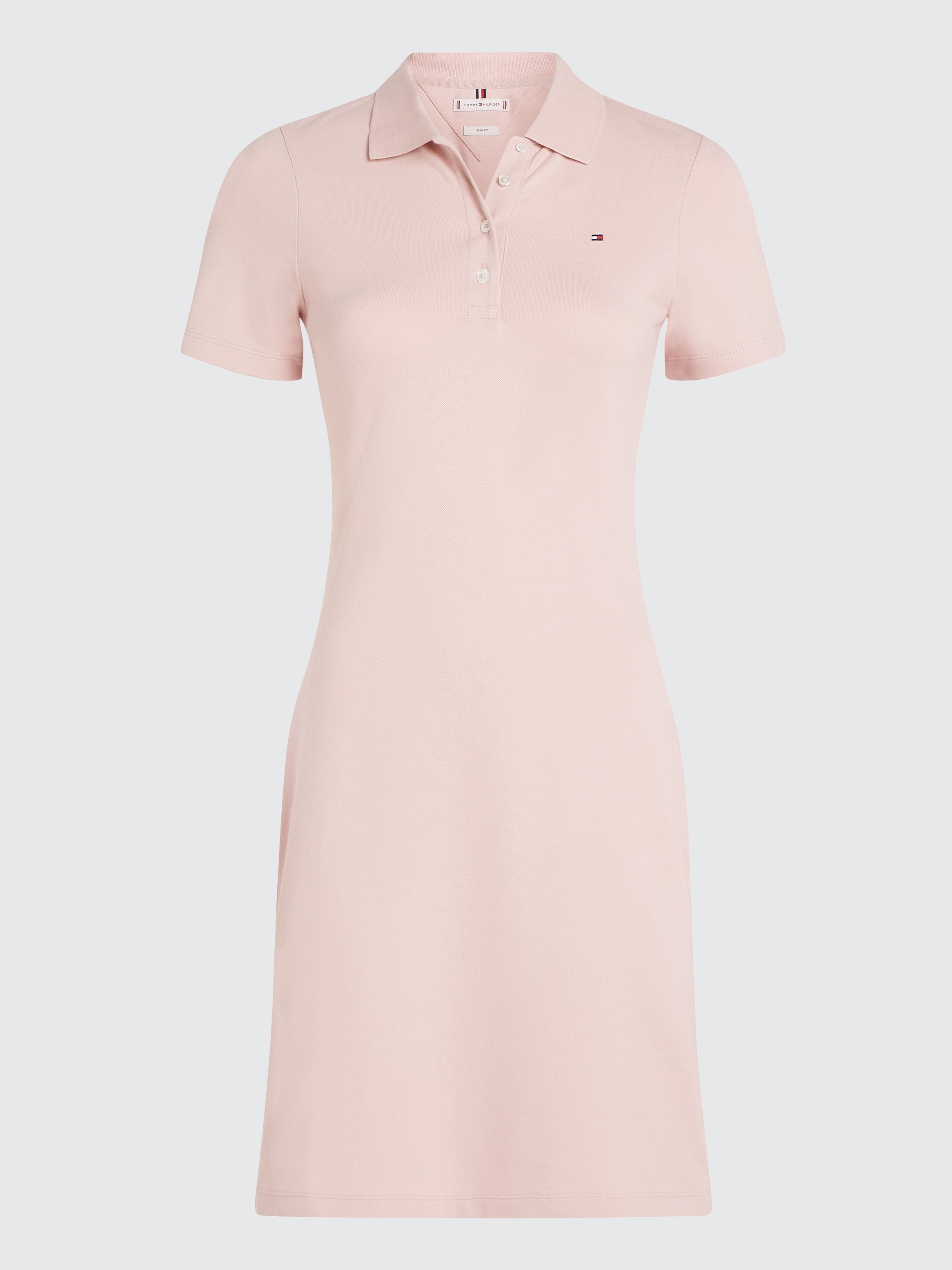 slim fit dress slacks Simkhai Page Ivory Contrast Knit Polo Mini Dress main image 1