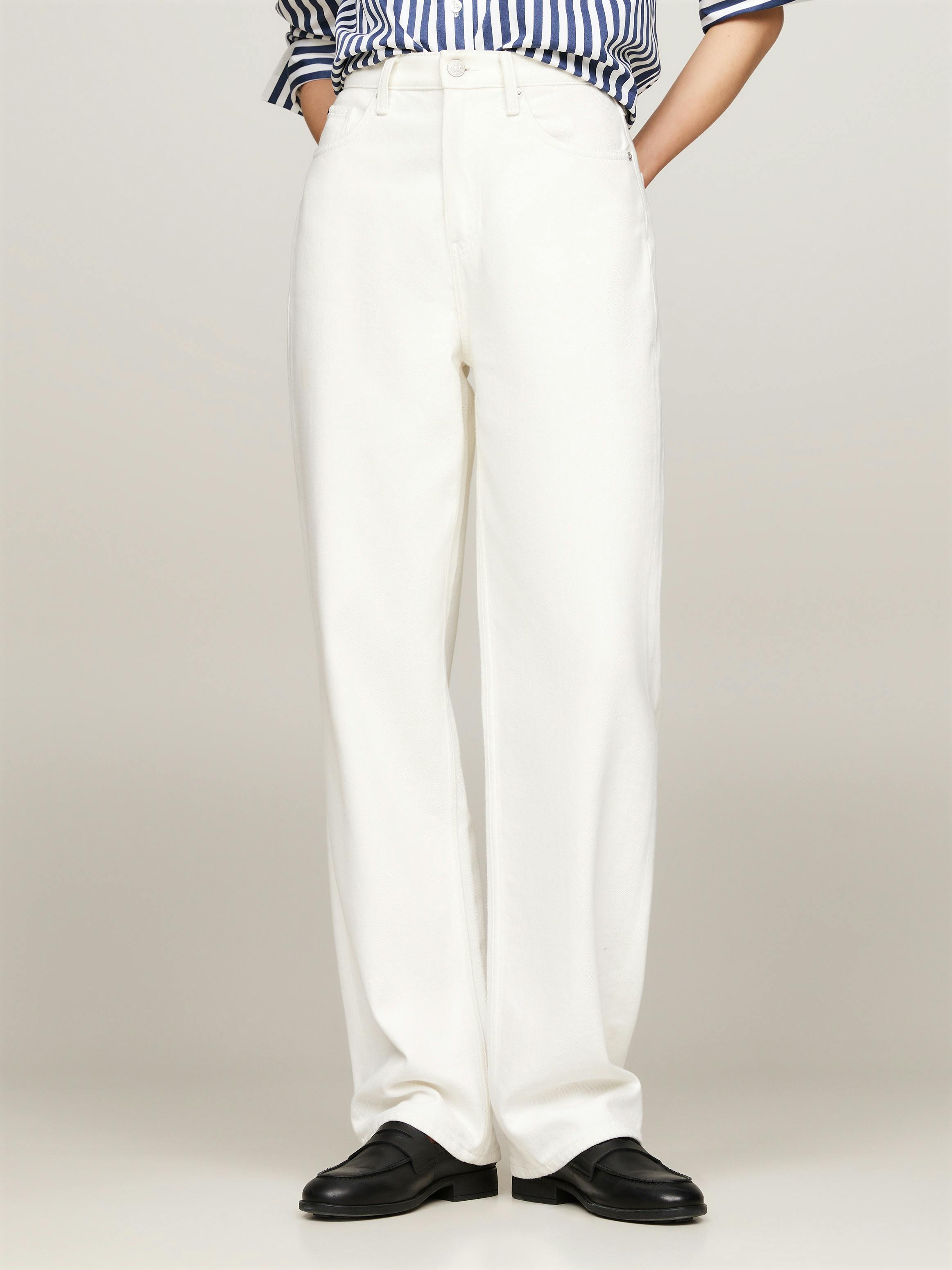 White High Rise Straight Leg Jeans Jeans Tommy Hilfiger - Main Image