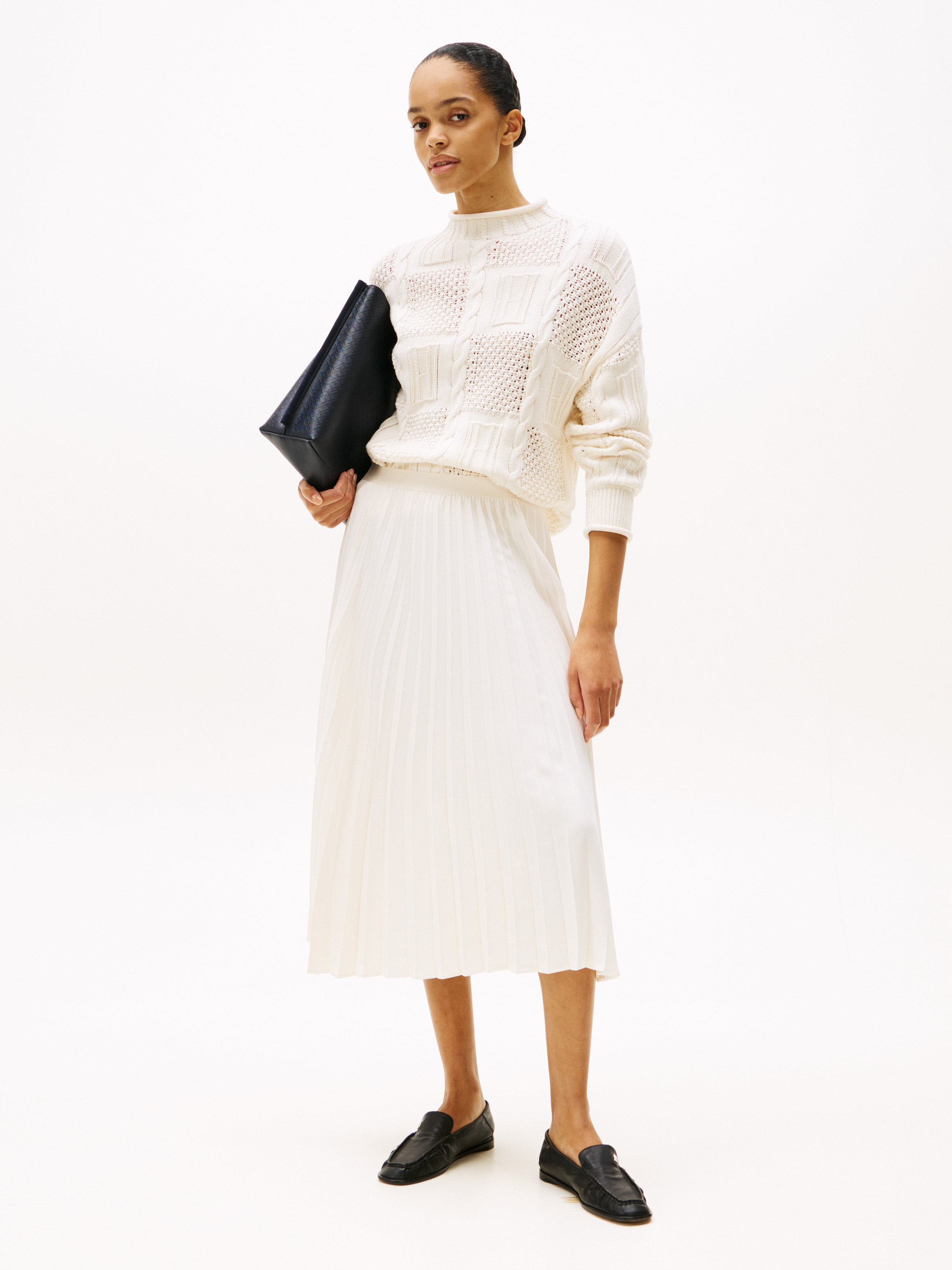 Logo Waistband Pleated Midi Skirt | Dresses & Skirts | Sportswear