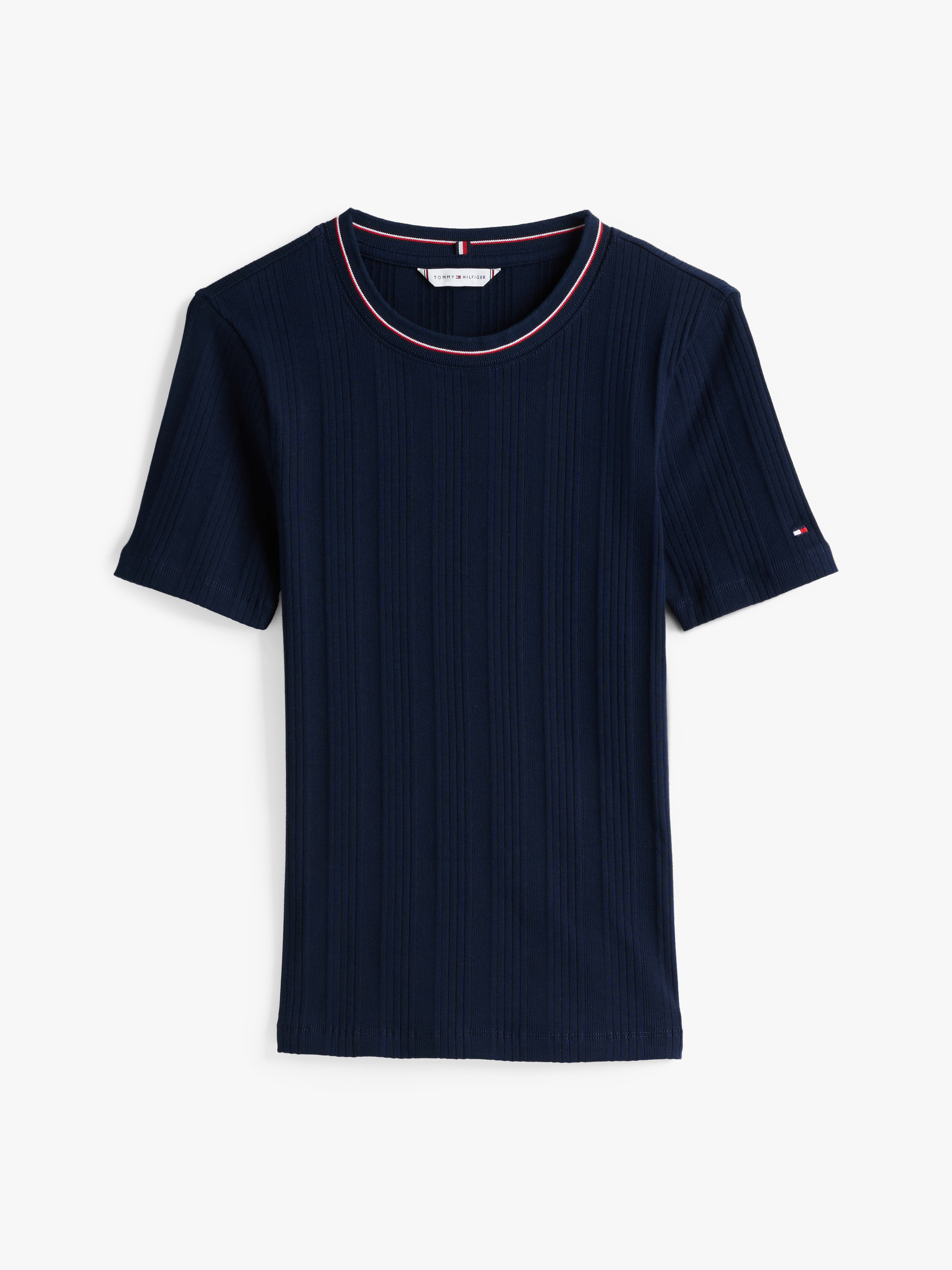 【INCHANT ME】wave rib knit T-shirt KnitTeeGreenFront_49bef7e6-