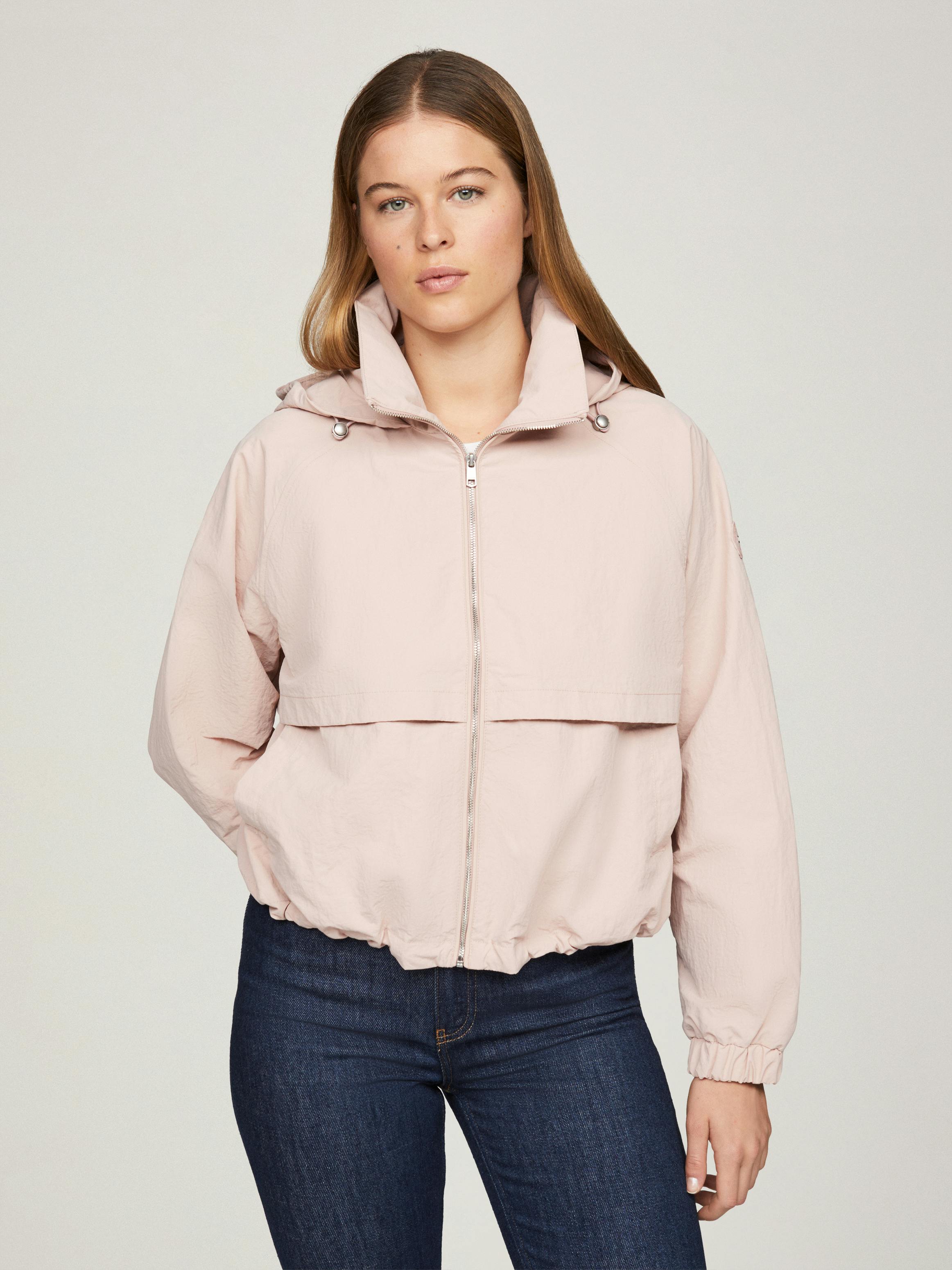 Short Nylon Windbreaker Coats Jackets Tommy Hilfiger