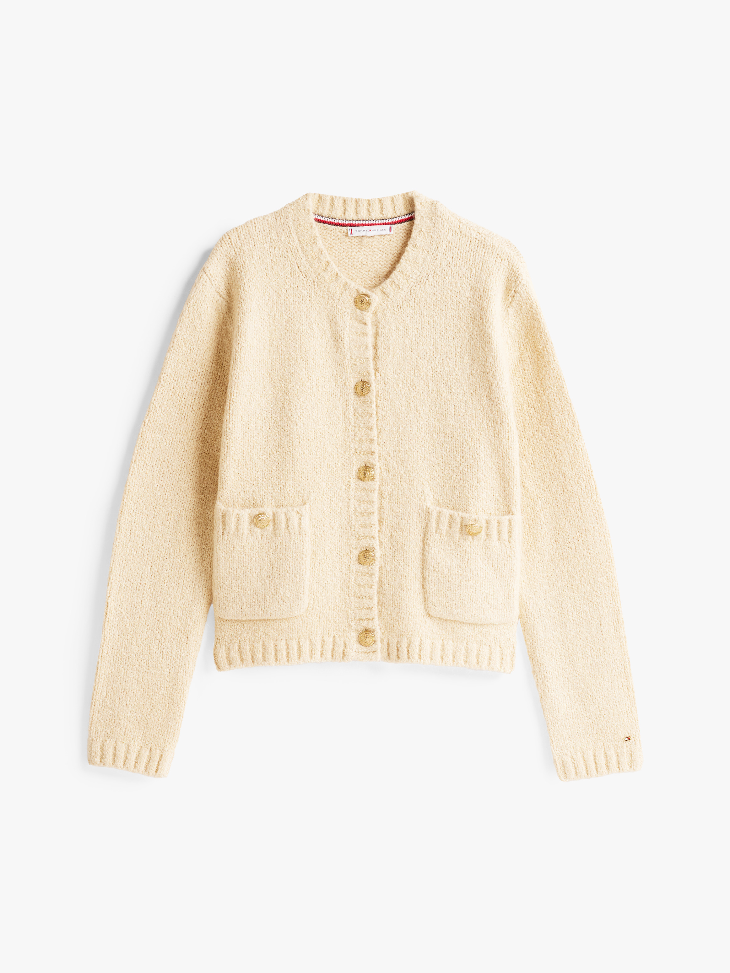 Gold-Tone Button Textured Cardigan | Knitwear | Tommy Hilfiger
