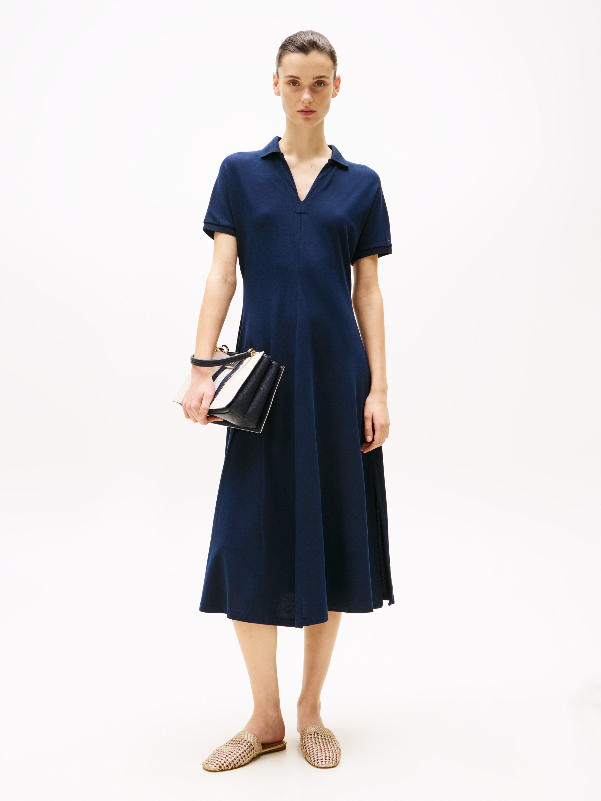 Fit And Flare Midi Polo Dress | Dresses & Skirts | Sportswear
